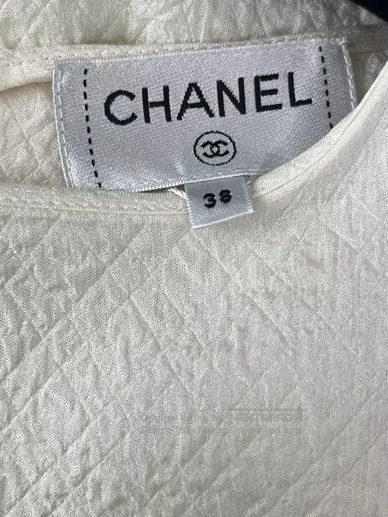 Chanel Chanel Handmade workshop white silk short sleeves Size XS / US 0-2 / IT 36-38 - 3 Thumbnail