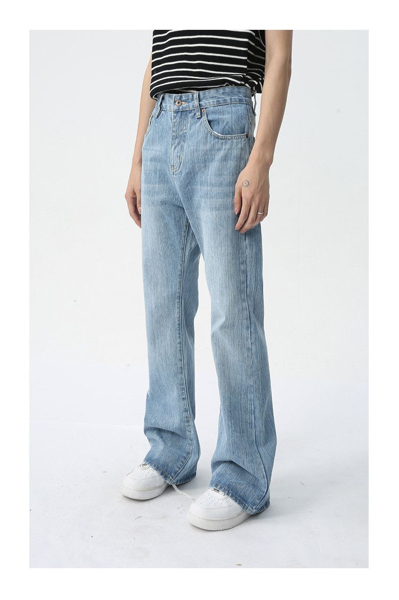 Japanese Brand × Jean Light blue washed flared jeans trend Size US 32 / EU 48 - 3 Thumbnail