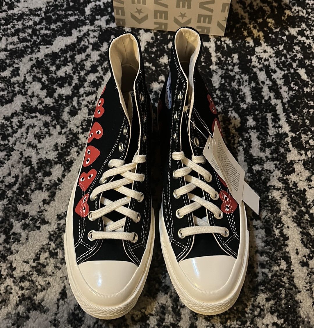 Comme des Garcons PLAY COMME des GARÇONS PLAY Converse Chuck 70 Heart Sneakers Size US 10 / IT 40 - 2 Thumbnail