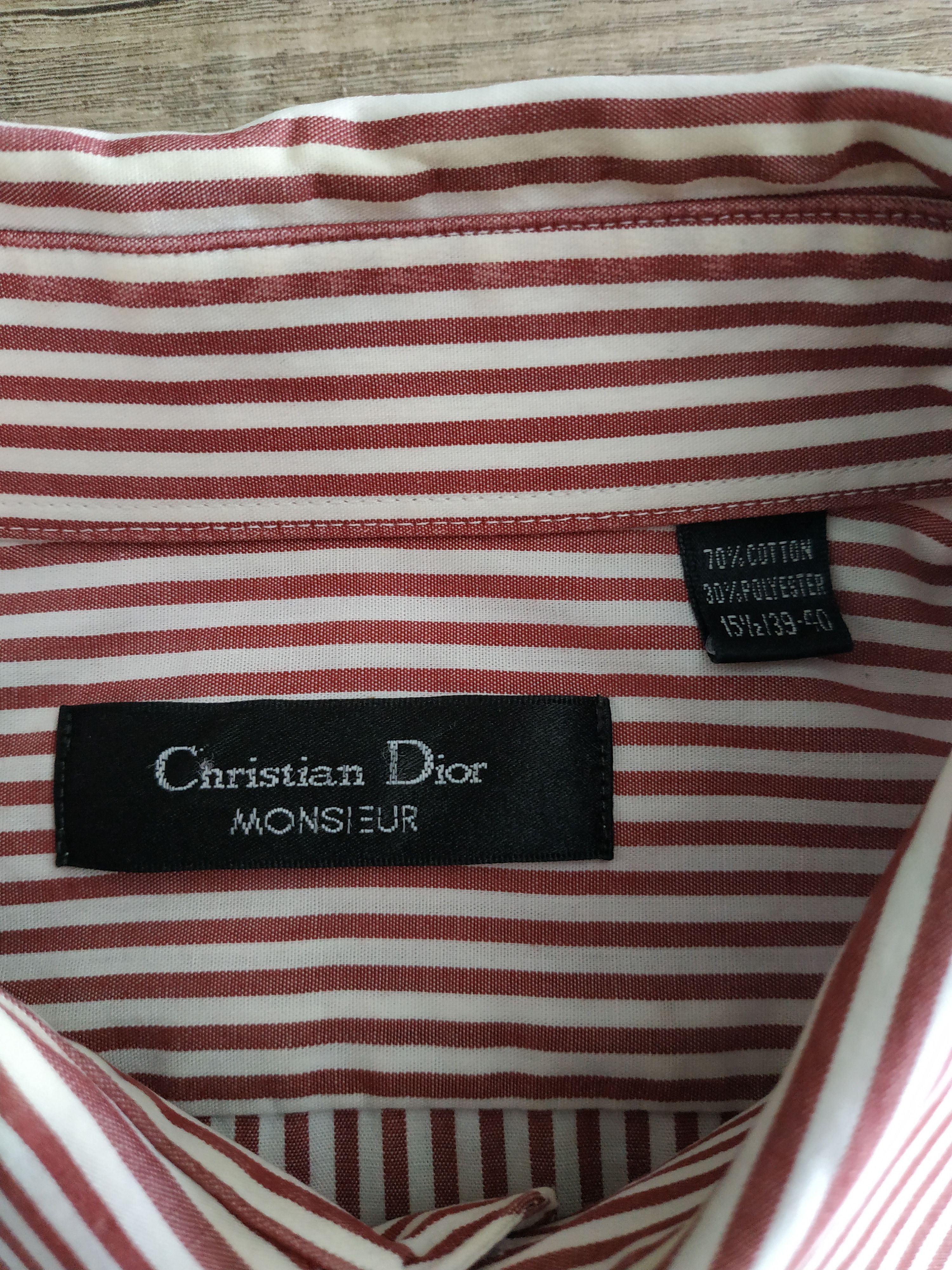 Dior Christian Dior Men's Button Up Striped Shirt, s. 39/40,LARGE Size US L / EU 52-54 / 3 - 8 Thumbnail