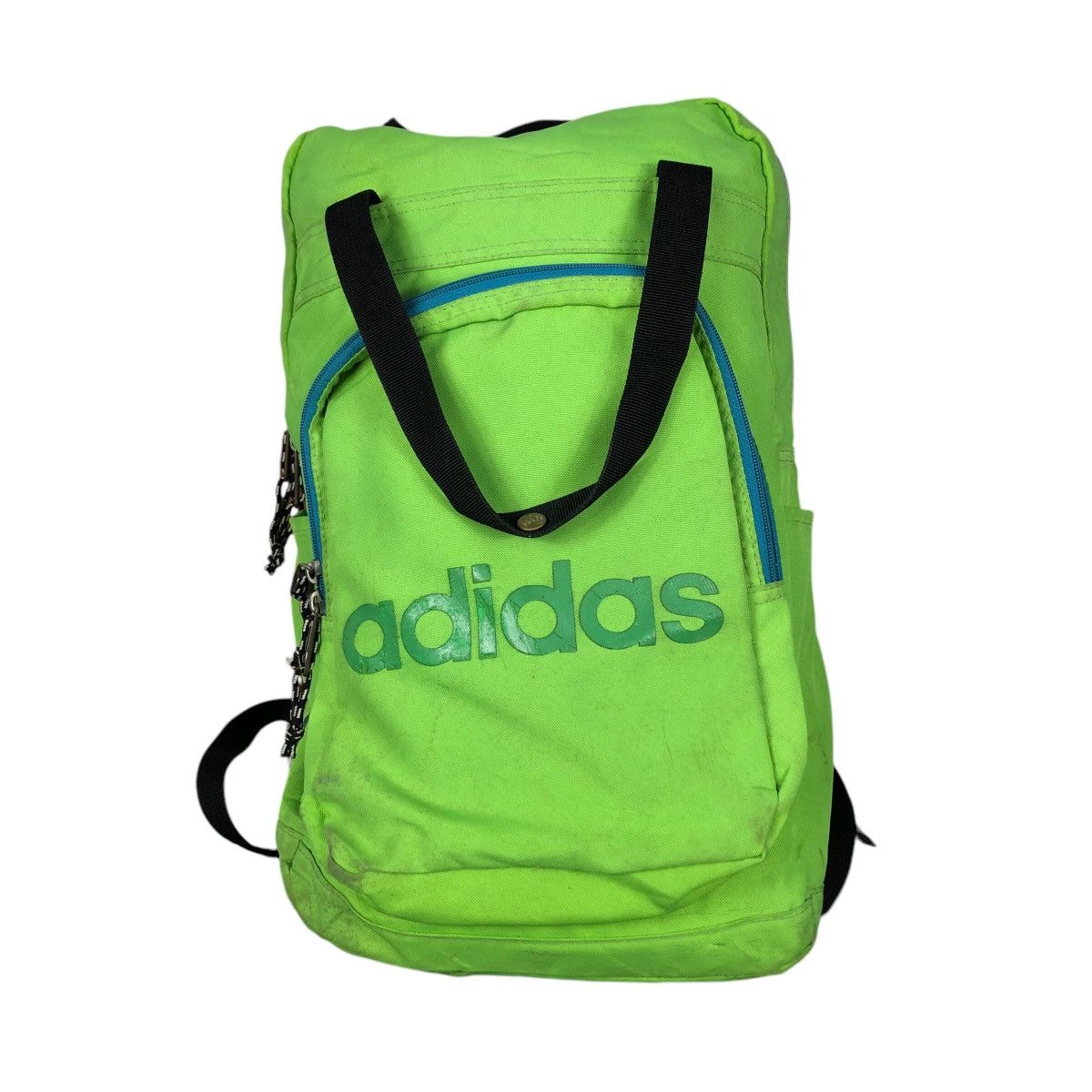 Adidas 📌Vintage Bag Pack Adidas Cordura Fabric Big Logo Size ONE SIZE - 4 Thumbnail
