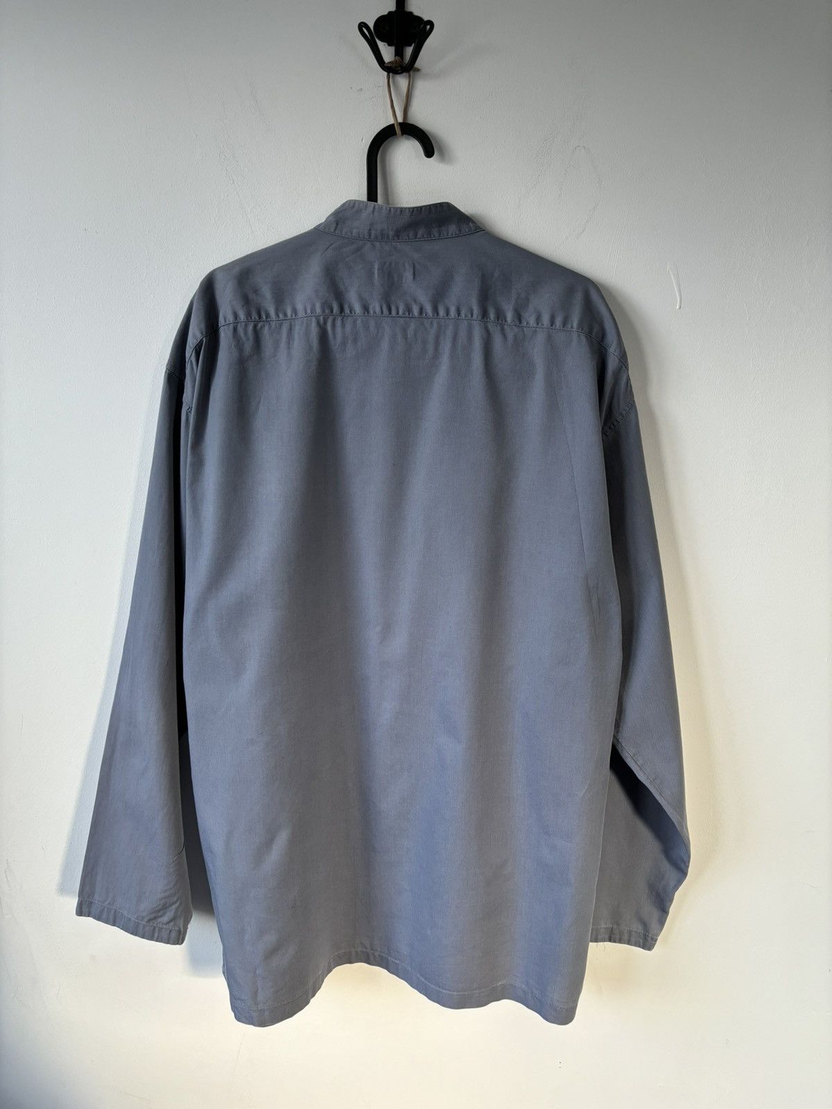Japanese Brand × Kenzo × Vintage Vintage Kenzo Runway Collarless Side Button Shirt Size US XL / EU 56 / 4 - 2 Thumbnail