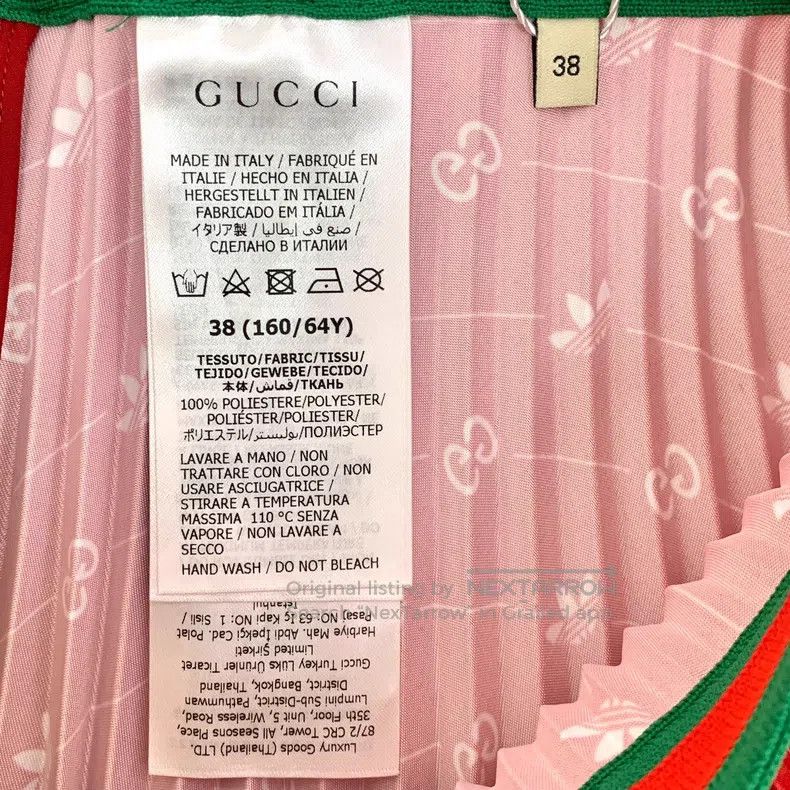 Gucci Gucci Red logo cotton pleated half-length skirt Size 25" / US 0 / IT 36 - 6 Thumbnail