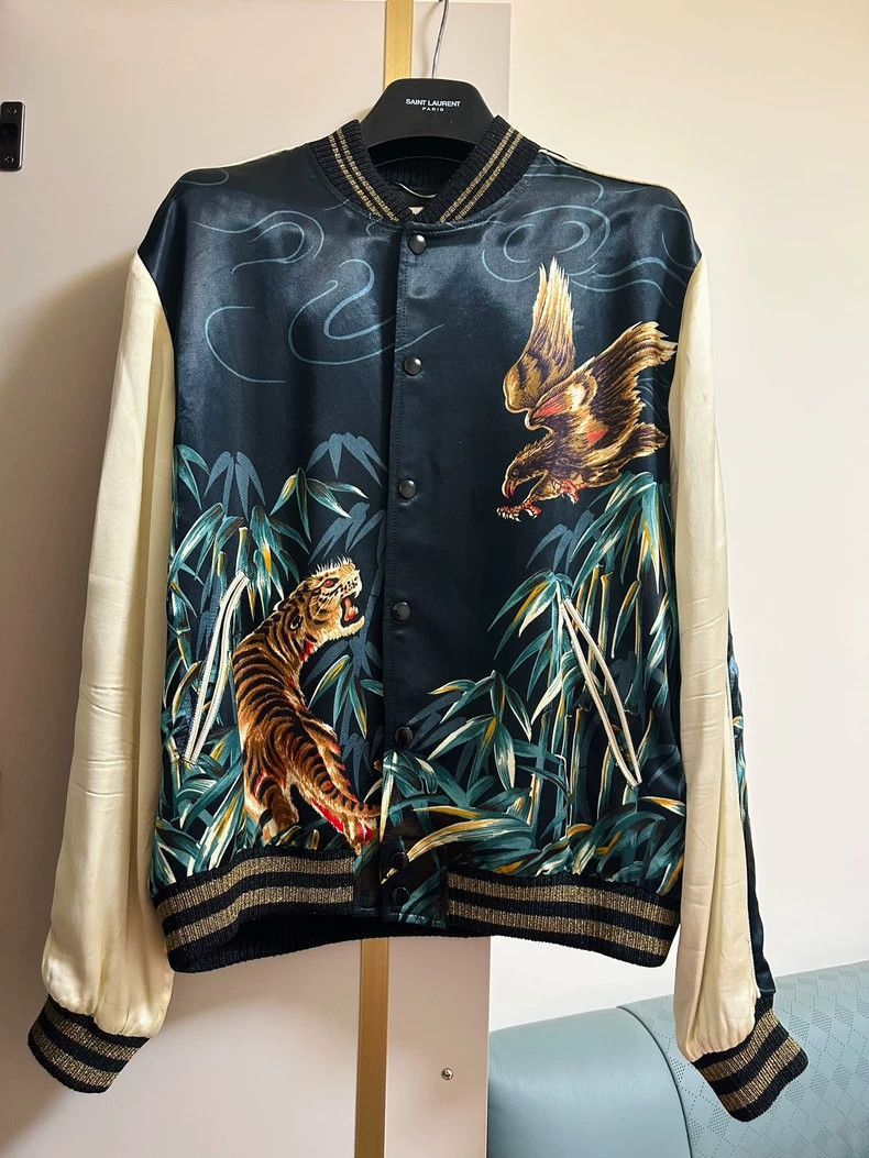 Saint Laurent Paris Saint Laurent Paris 15ss Tiger Eagle Silk Jacket-2506 Size US M / EU 48-50 / 2 - 1 Thumbnail