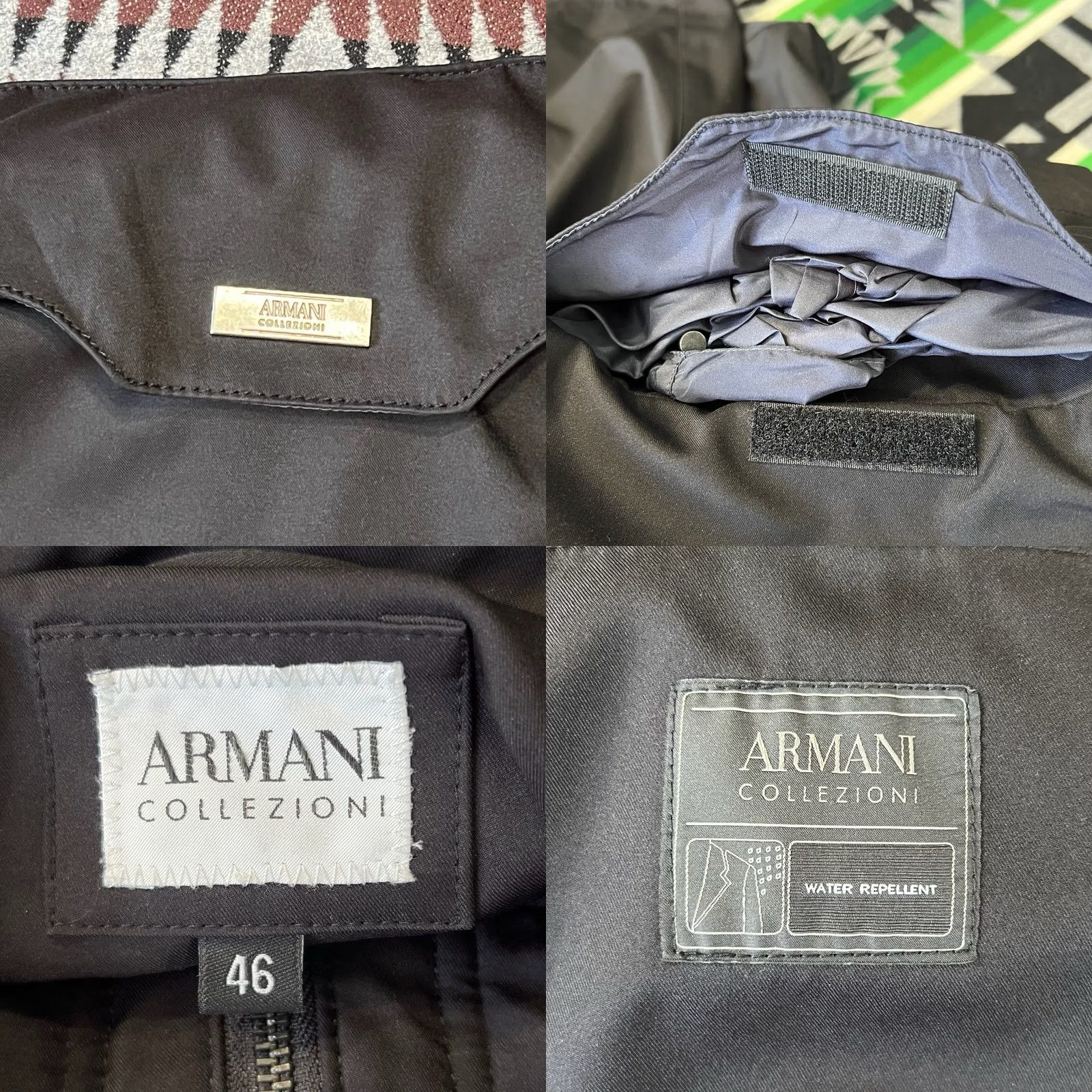 Armani Armani Collezioni Mens Car Coat Black Water Resistant Jacket Lined 46 Size US S / EU 44-46 / 1 - 8 Thumbnail
