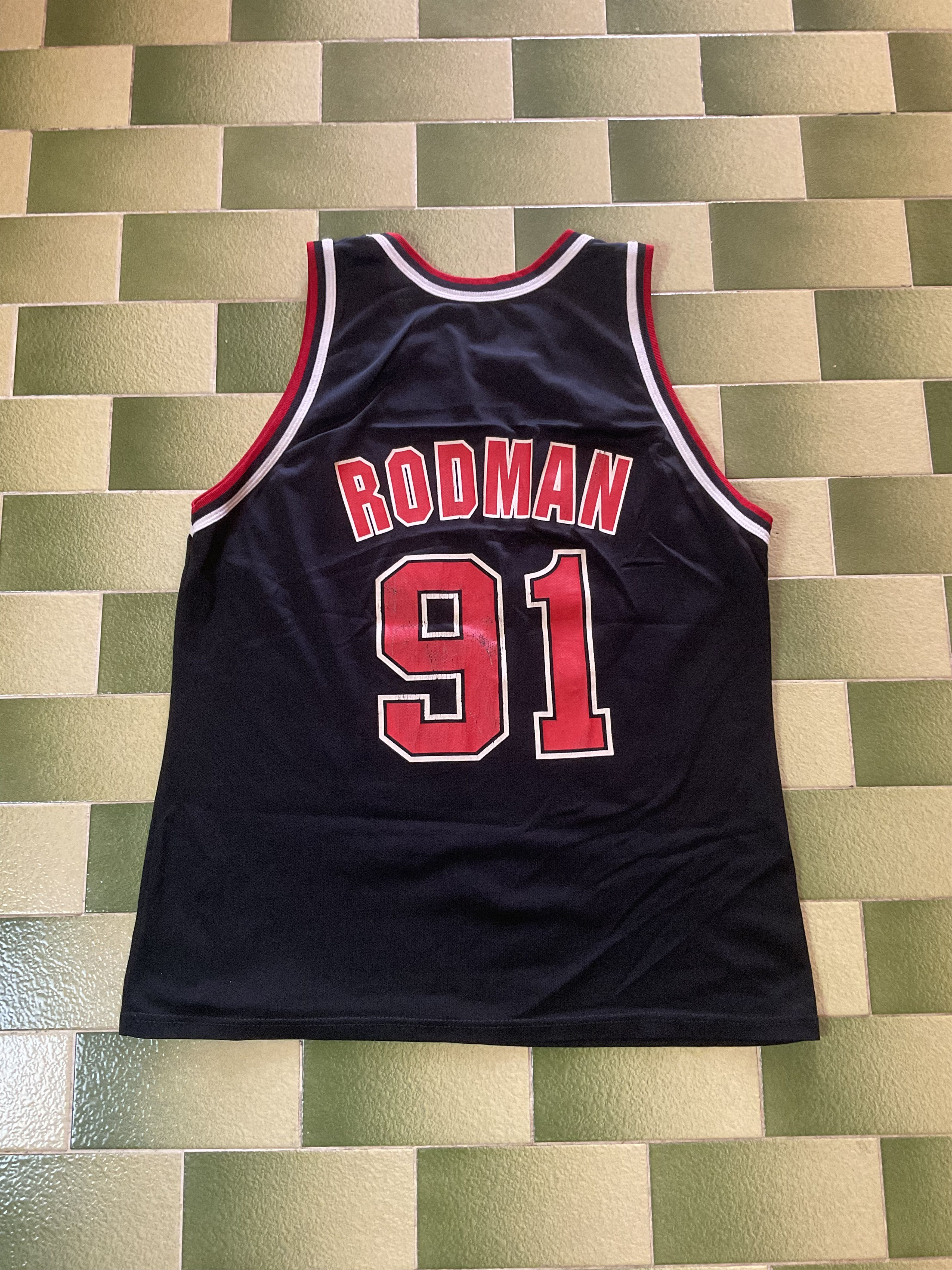NBA Vintage Chicago Bulls #91 Dennis Rodman Swingman Jersey Size US XL / EU 56 / 4 - 2 Thumbnail