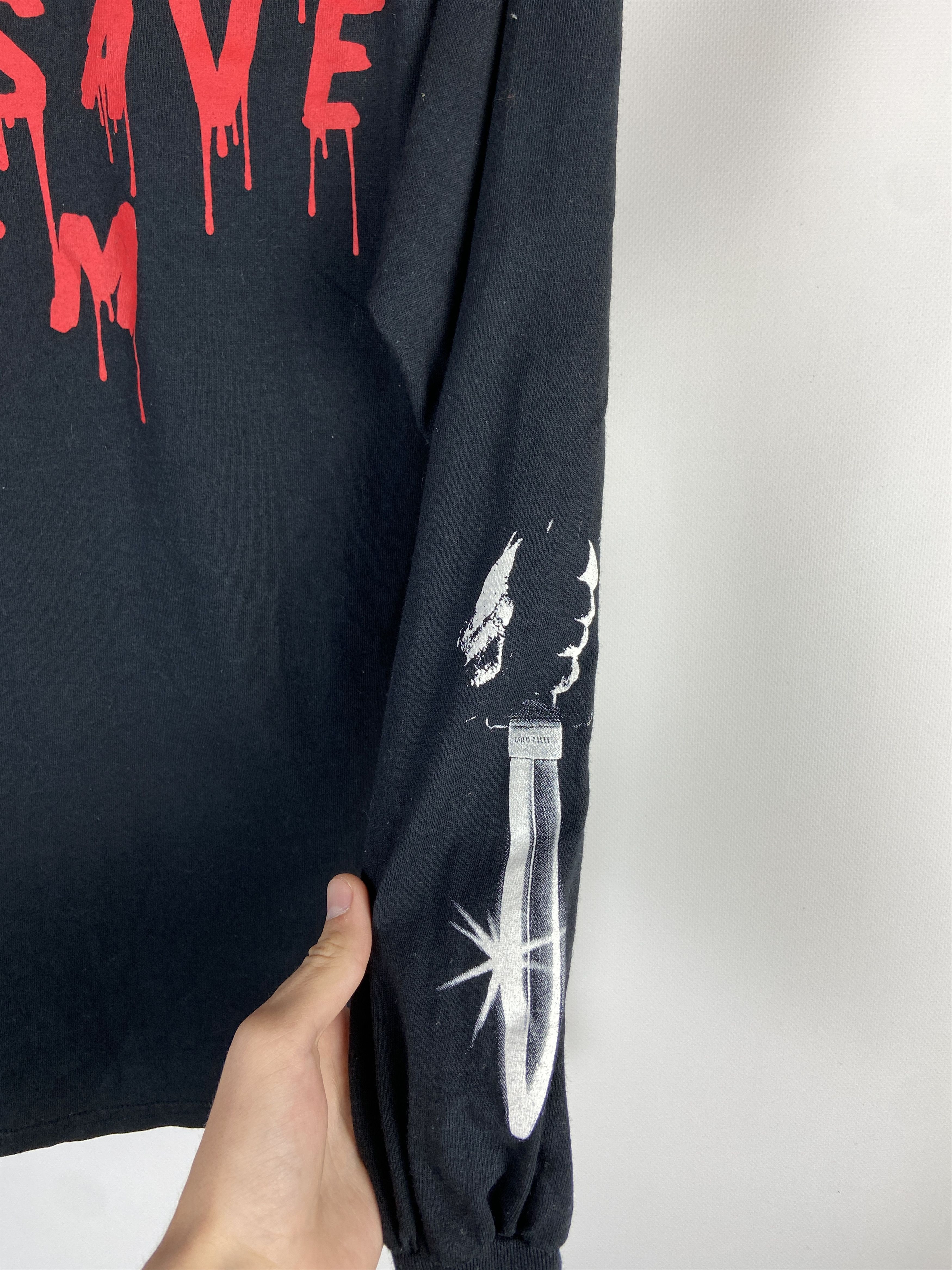 Vintage Vintage Black Long Sleeve 13 Friday Jason Movie Big Print Size US M / EU 48-50 / 2 - 9 Thumbnail