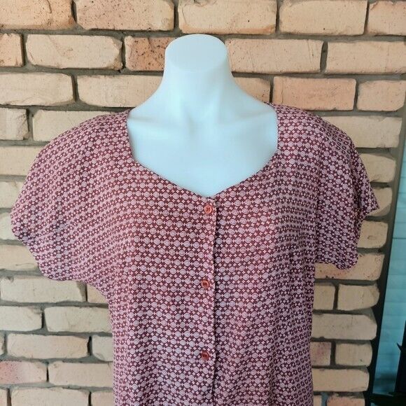 Other Vintage 80s Dress A Line Midi Drop Waist Prairie Cottage Size L / US 10 / IT 46 - 4 Thumbnail