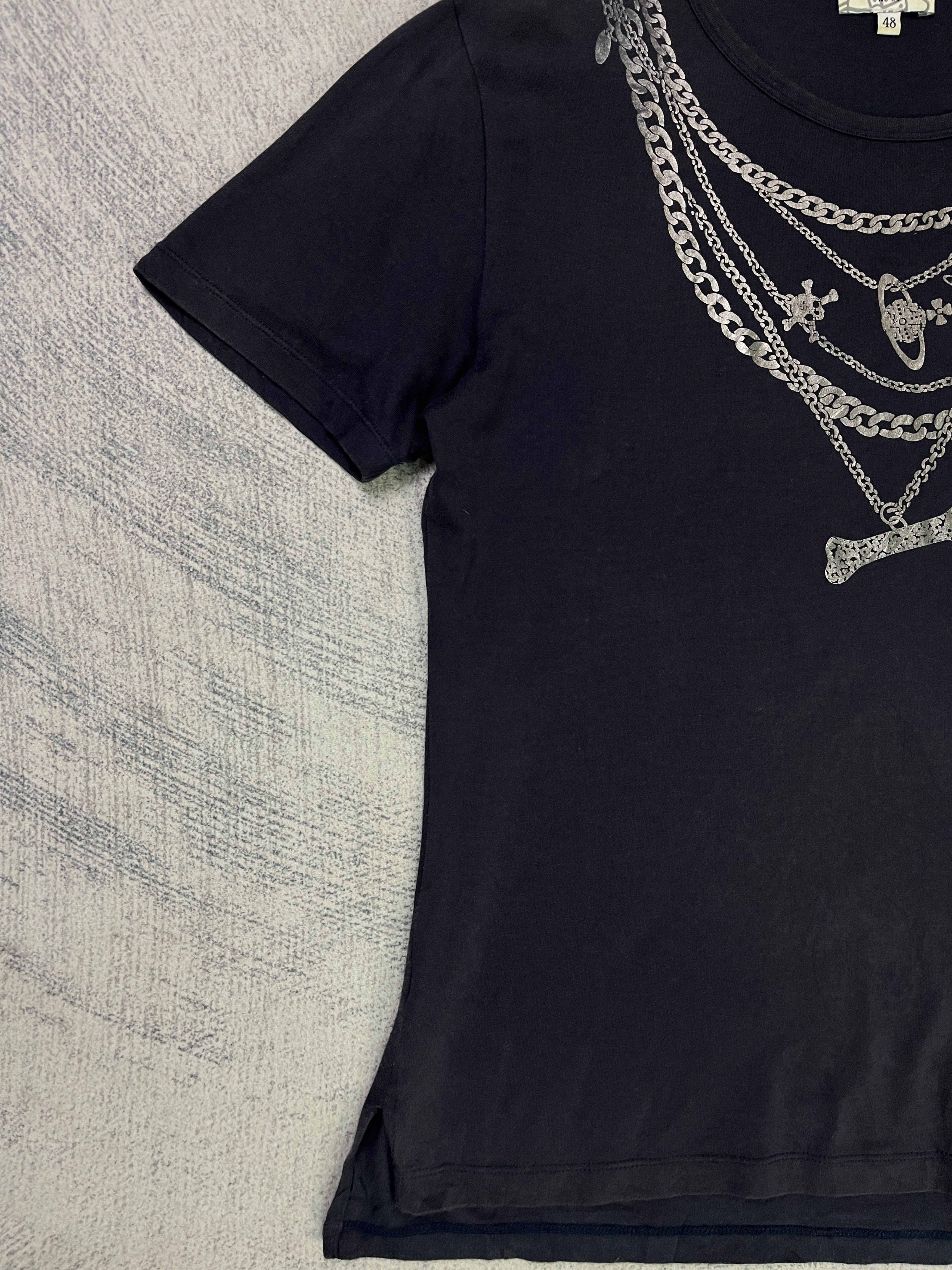 Vivienne Westwood Vivienne Westwood Chain & Bone Graphic Tshirt Size US M / EU 48-50 / 2 - 4 Thumbnail