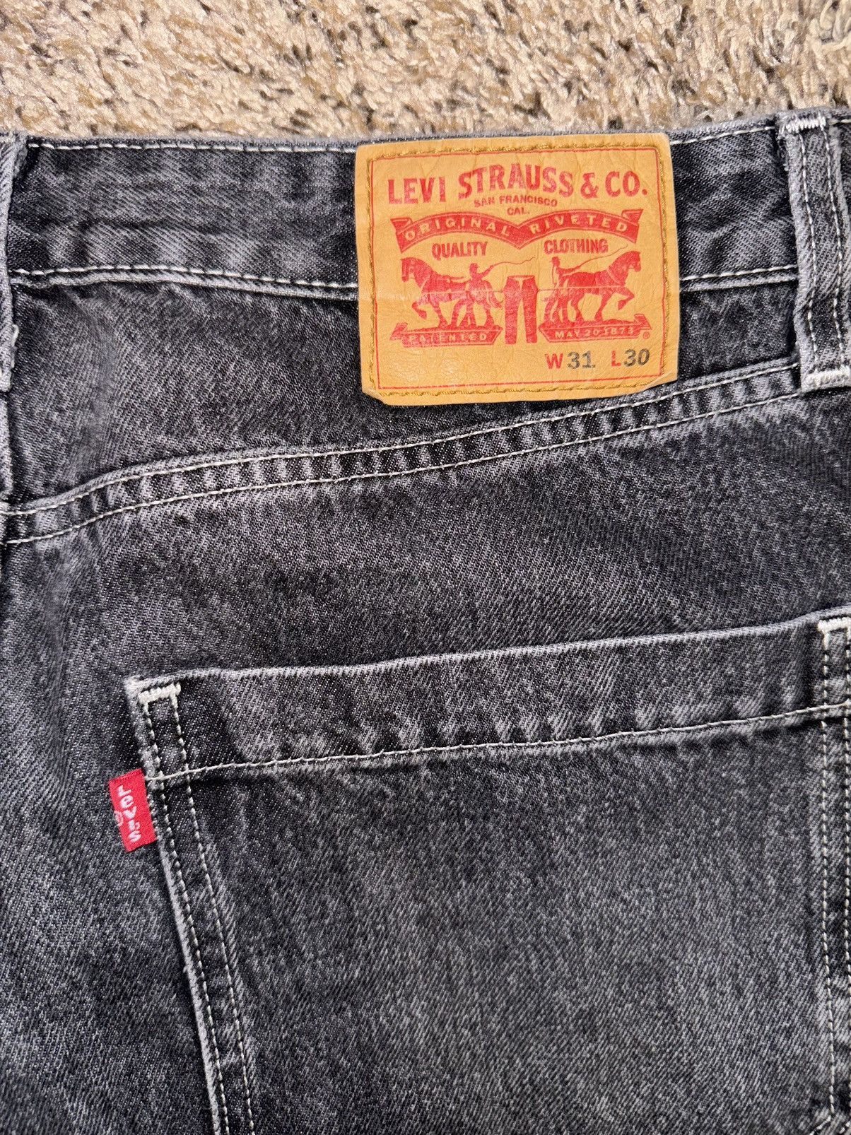 Levi's Levis Black Carpenter Pants Size US 31 - 4 Thumbnail