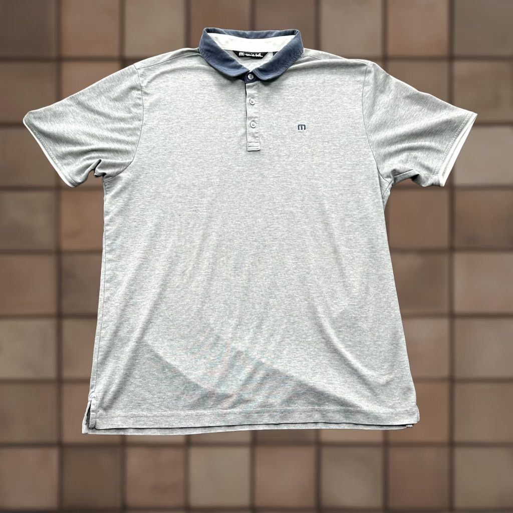 TravisMathew Travis Mathew Polo Shirt Men XL Gray Blue Golf Preppy Casual Short Sleeve Pullover Collared Shirt 29in Multicolor Logo Embroidered Golfing Outdoors Size US XL / EU 56 / 4 - 1 Thumbnail