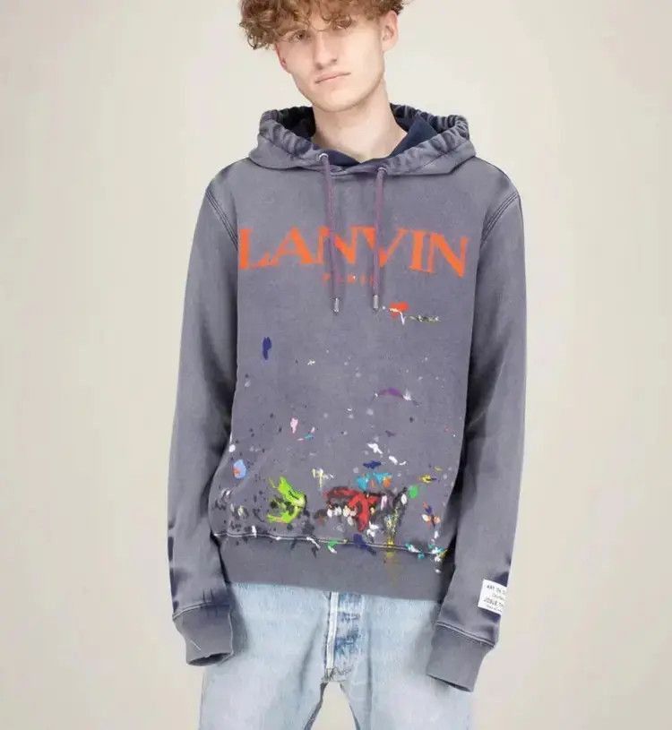 Lanvin Lanvin x Gallery Dept Distressed Splash Hoodie-2507 Size US S / EU 44-46 / 1 - 5 Thumbnail
