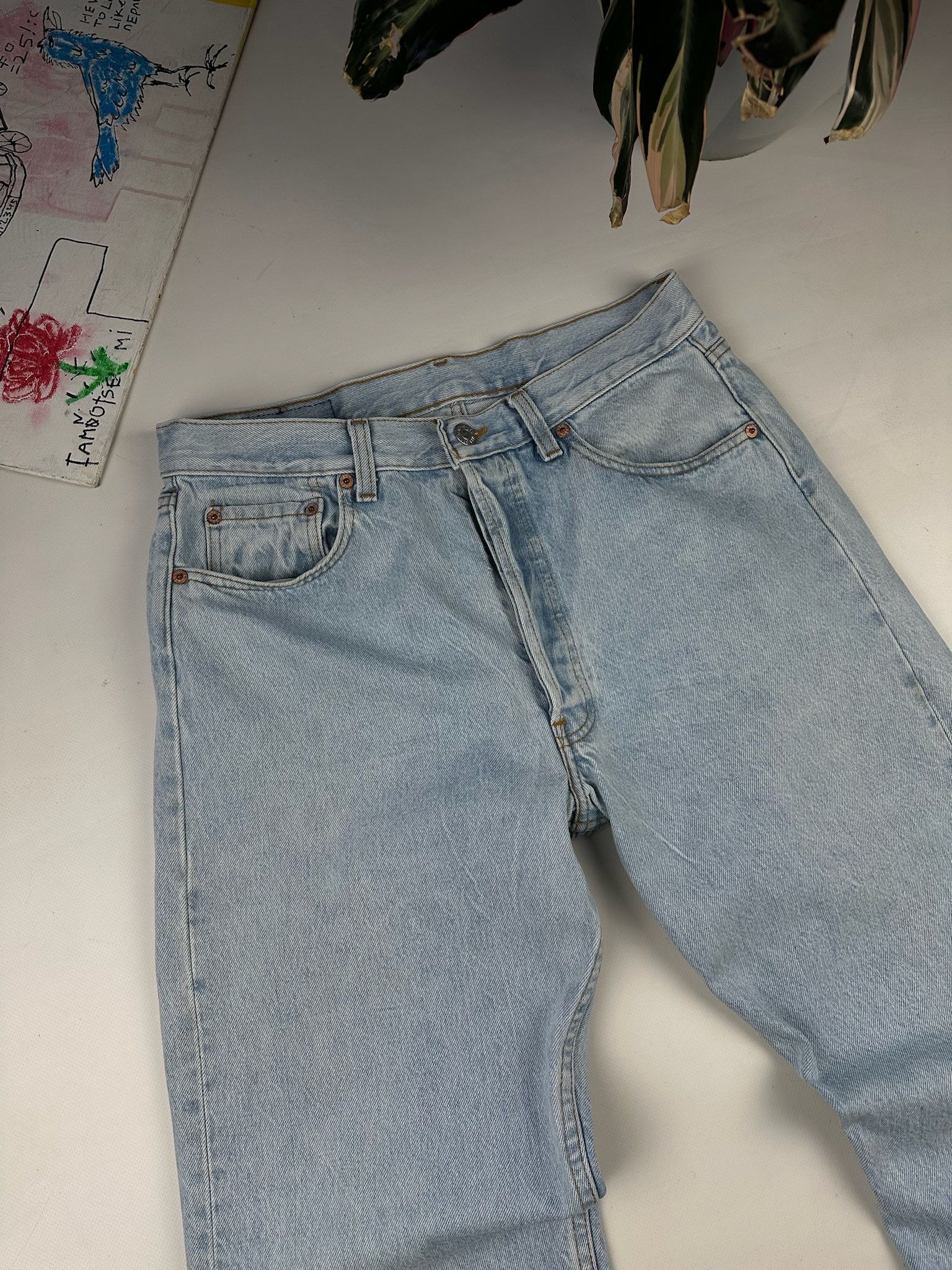 Levi's Vintage 90s Levi’s Washed Blue Denim Jeans Size US 30 / EU 46 - 3 Thumbnail