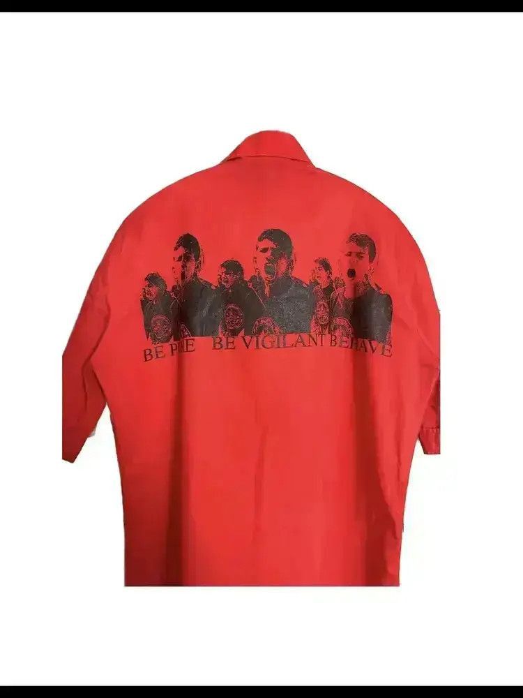 Raf Simons Raf Simons 02SS "Be Vigilant Behave" Shirt Size US M / EU 48-50 / 2 - 2 Thumbnail
