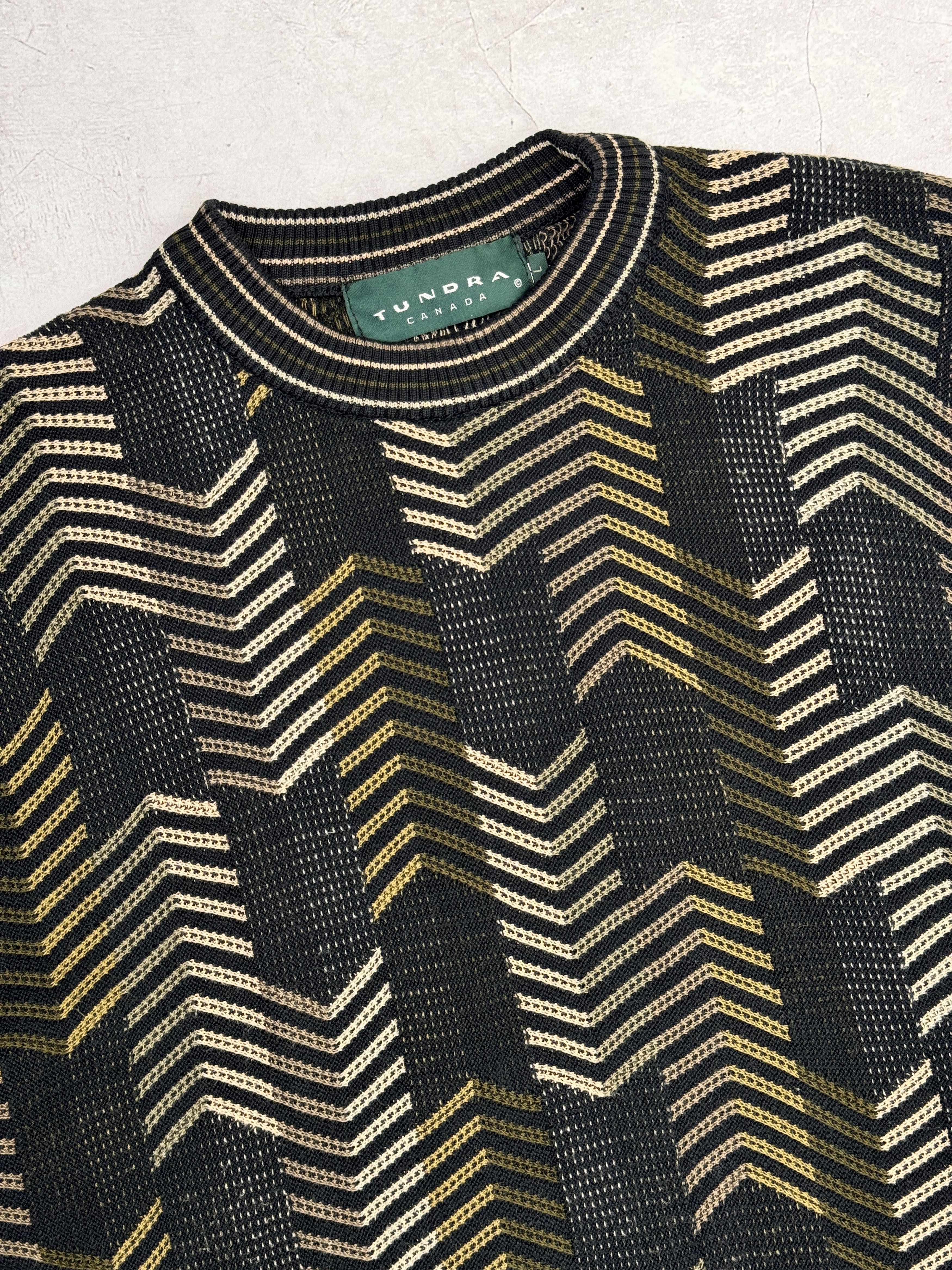 Tundra Canada × Vintage Tundra Canada Sweater Cable Knit Geometric Abstraction Size US L / EU 52-54 / 3 - 5 Thumbnail