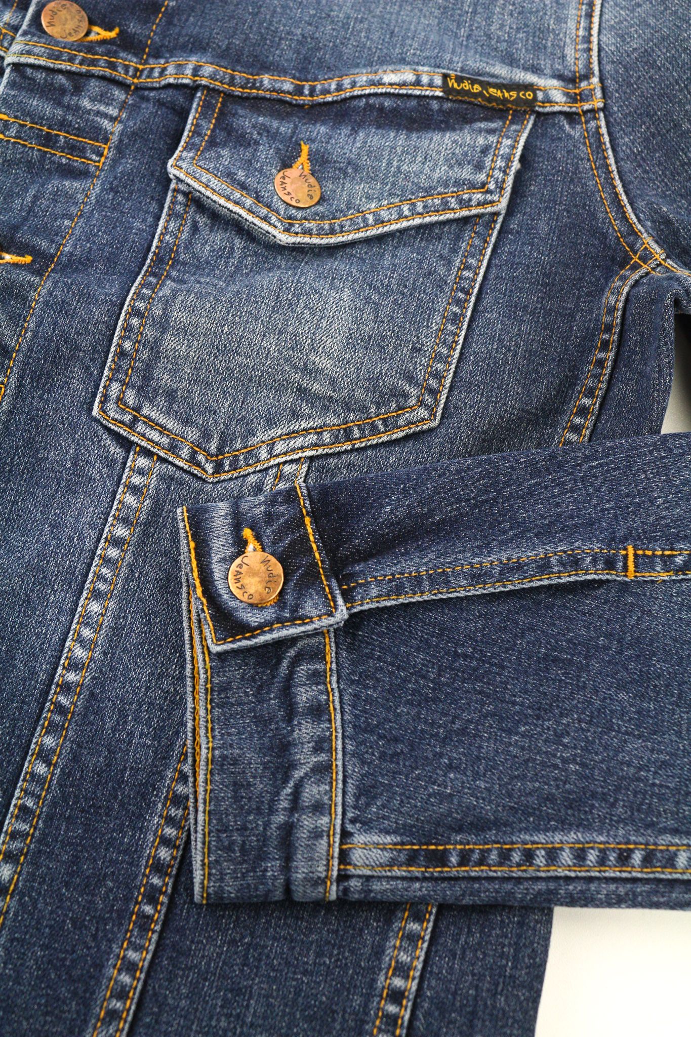 Nudie Jeans PERRY EXCELLENT BLUE XS Denim Stretch Blue Jacket 80807 Size US XS / EU 42 / 0 - 5 Thumbnail