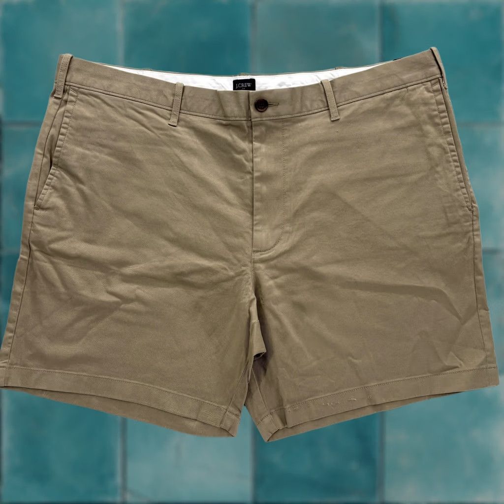 J.Crew J.Crew Shorts Mens 40 Beige Chino 7" Stretch Classic Fit Casual Summer NWT Size US 40 / EU 56 - 1 Thumbnail