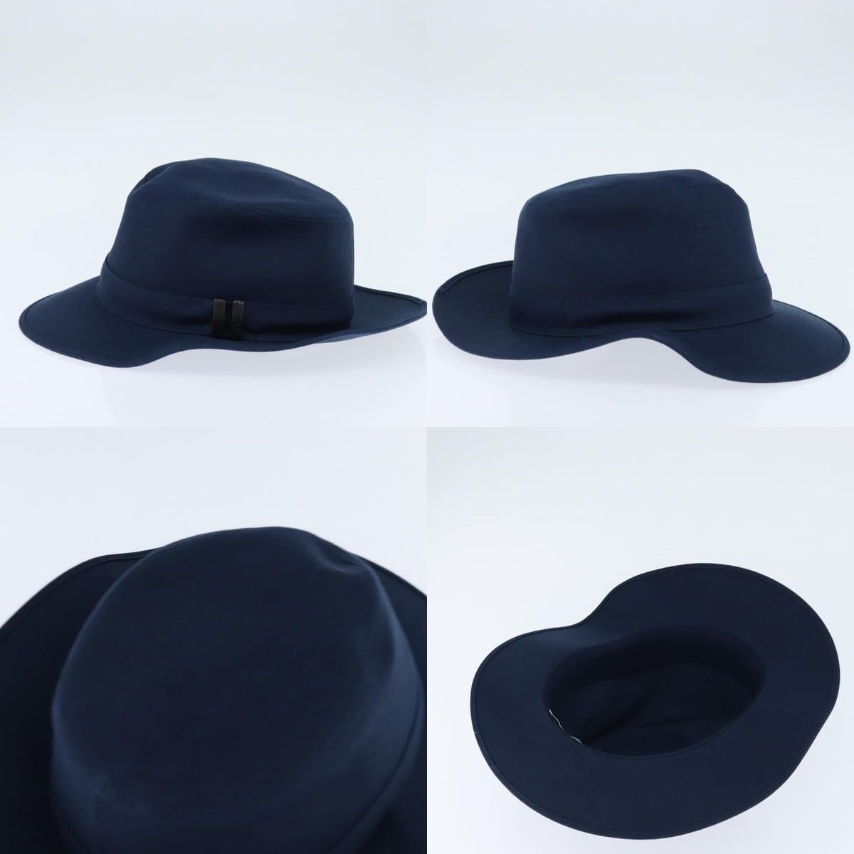 Hermes Hermes Hat Linen Navy Size ONE SIZE - 3 Thumbnail