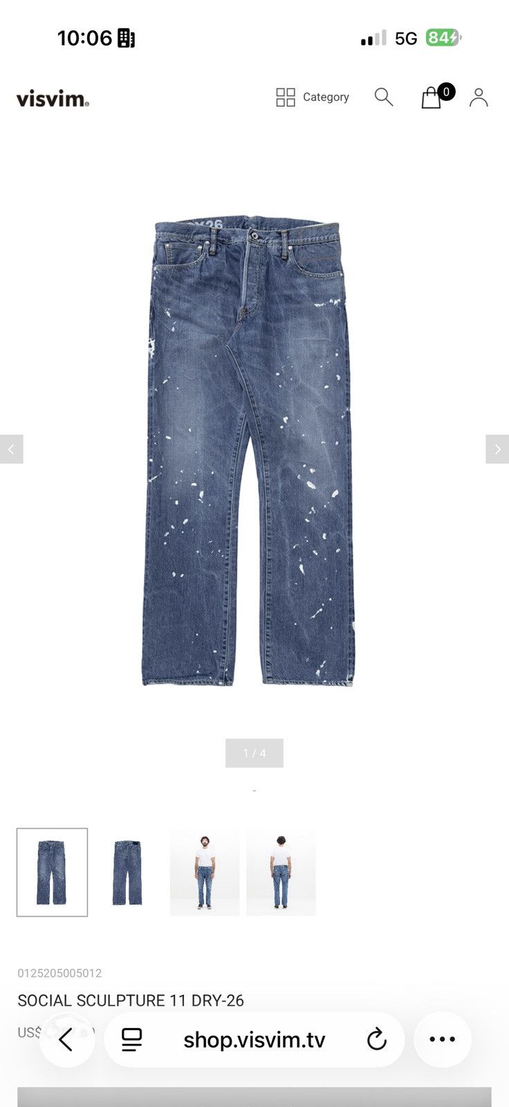 Visvim Visvim Social Sculpture 11 Dry -26 Size US 38 / EU 54 - 10 Thumbnail