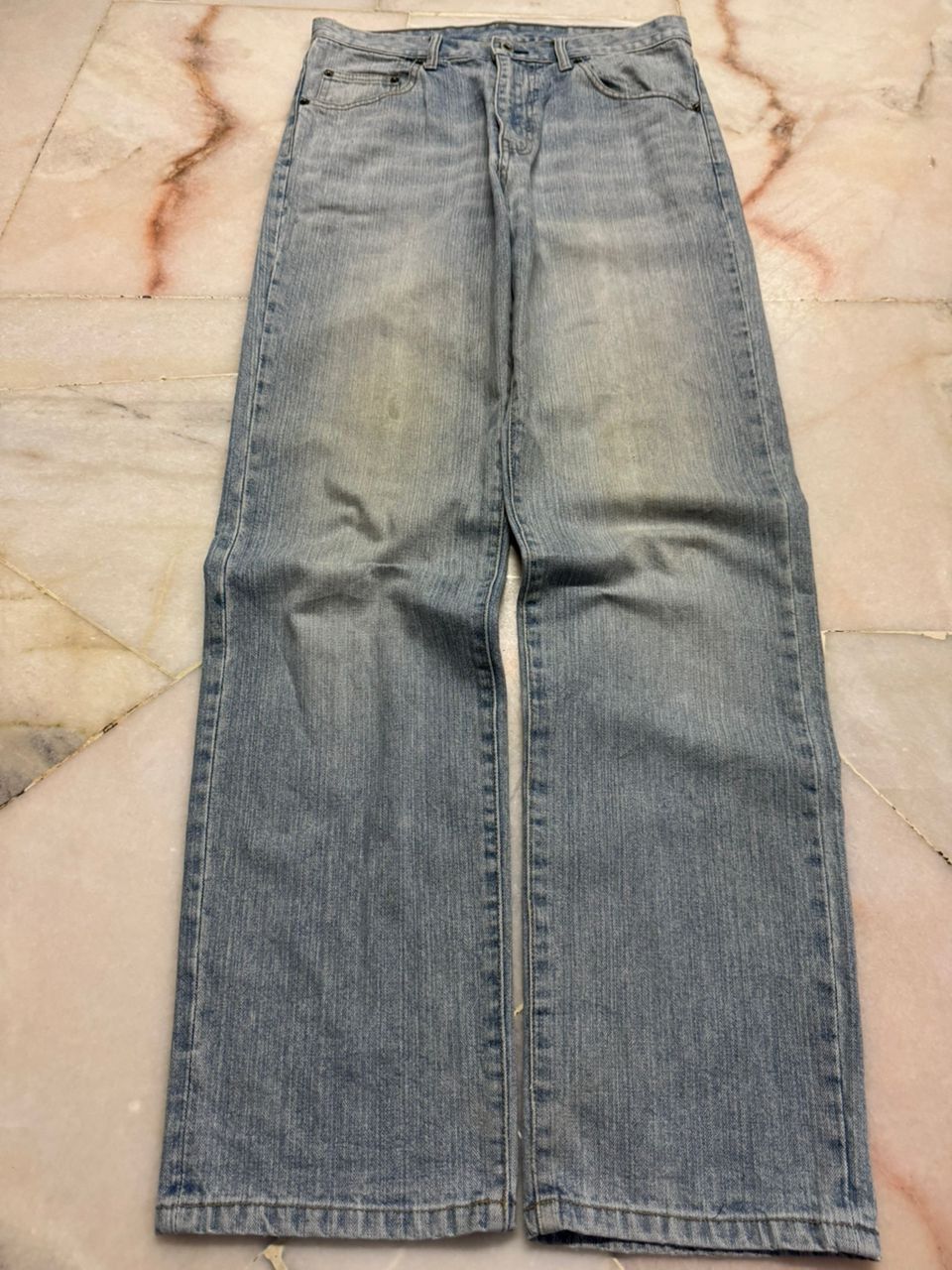 Japanese Brand VINTAGE 2000s JAPANESE MUDWASH STRAIGHT BLUE JEANS Size US 30 / EU 46 - 3 Thumbnail