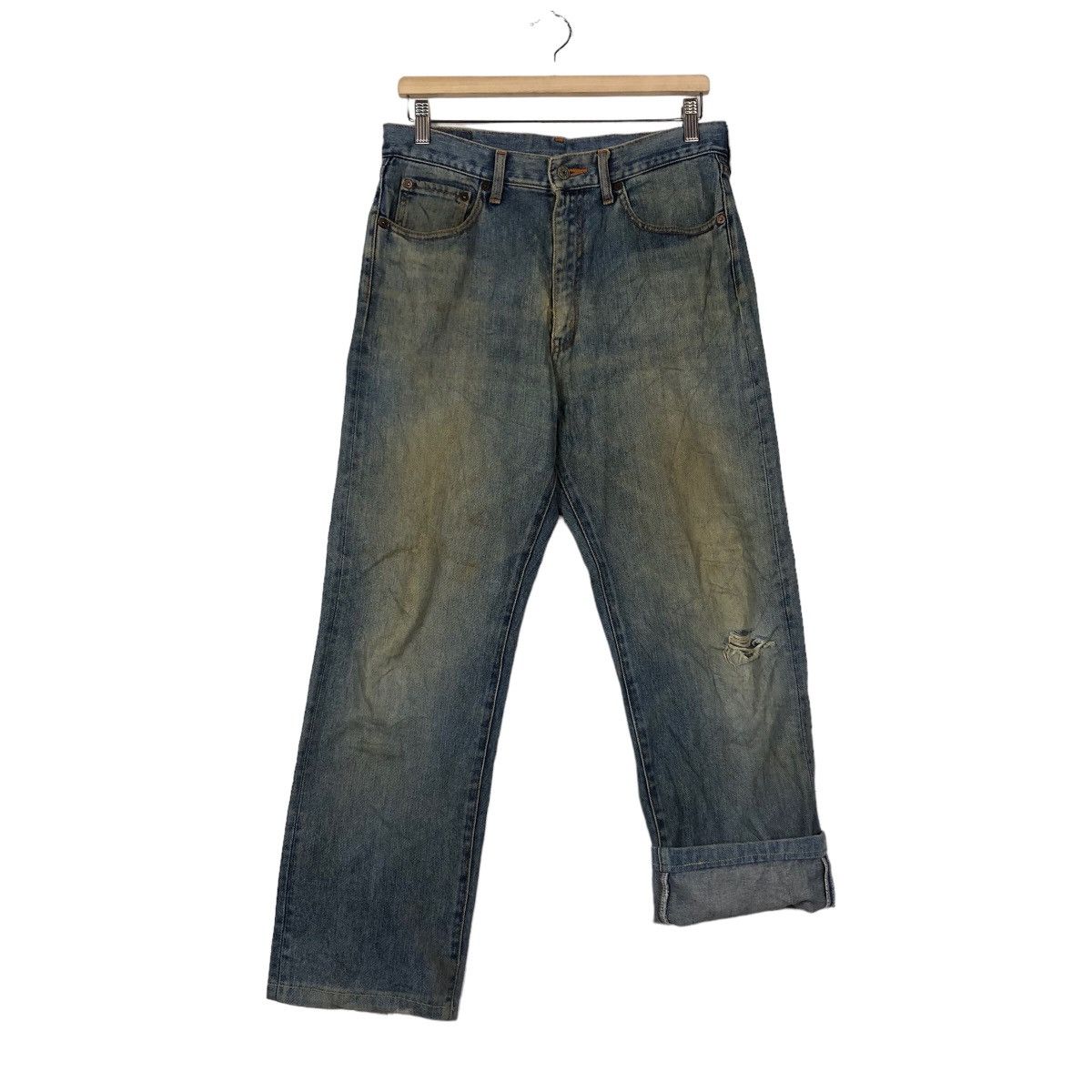 Japanese Brand 🔥90’s Vintage Distressed Denim Jeans Bobson USA Made Size US 32 / EU 48 - 9 Thumbnail