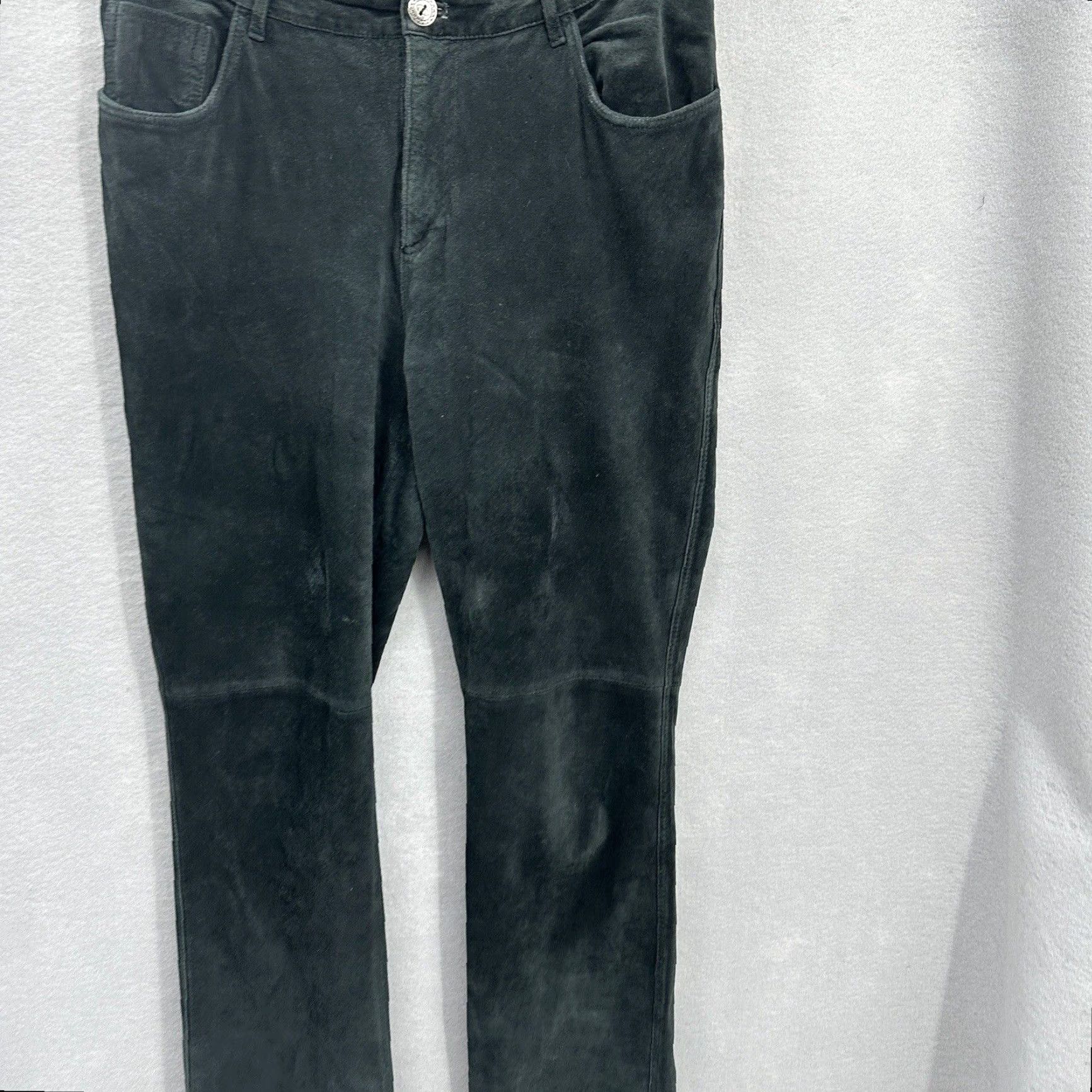 Vintage VINTAGE Chico's Pants Women Medium Black Suede Leather Hippie Southwestern 90s Y2K Size 32" / US 10 / IT 46 - 5 Thumbnail