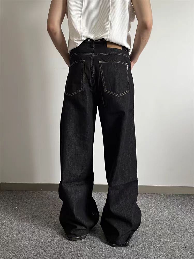 Jean Loose-fitting wide-leg black jeans Size US 34 / EU 50 - 4 Thumbnail