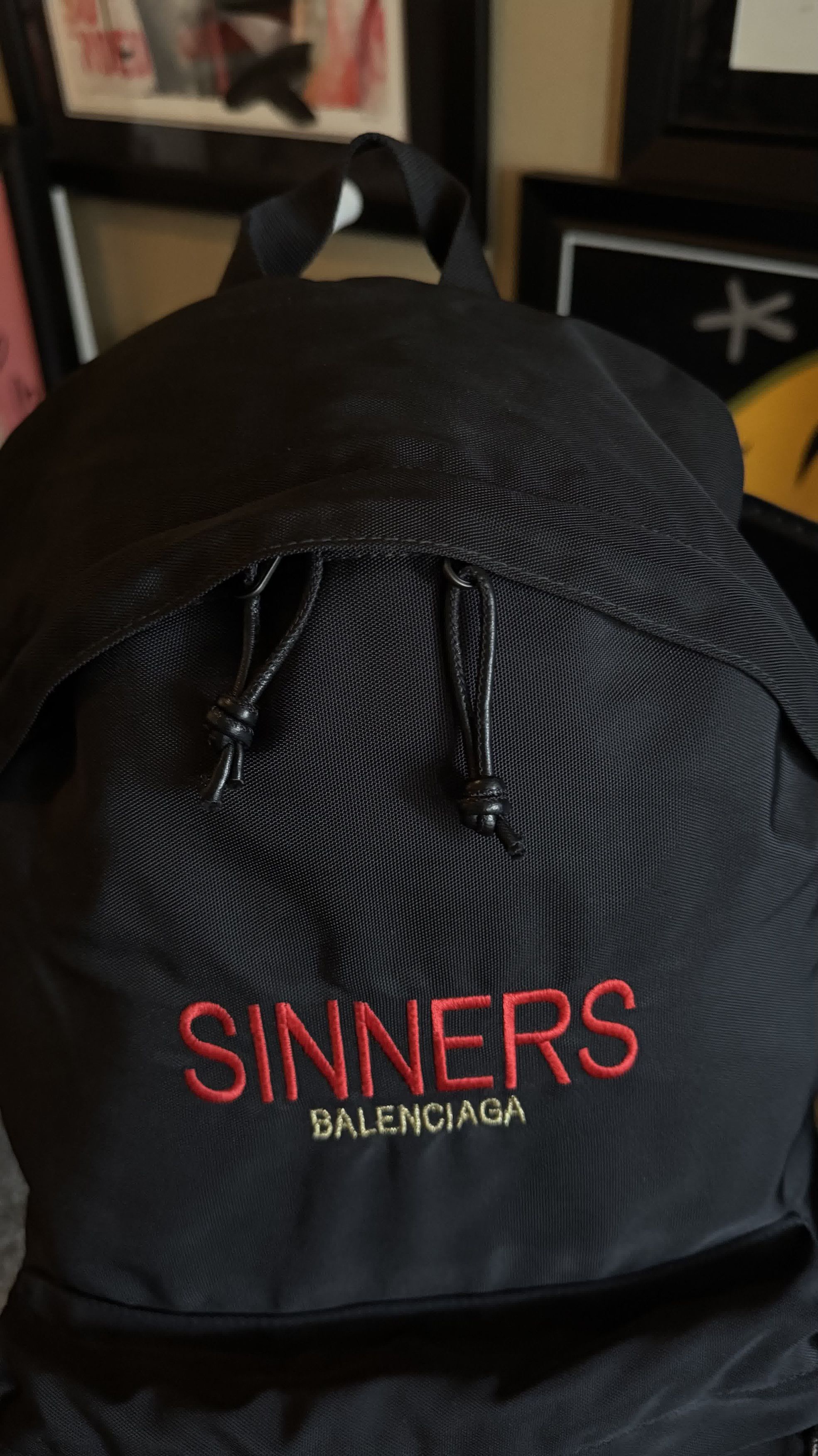 Balenciaga BALENCIAGA SINNERS BLACK EXPLORER BACKPACK SHOULDER BAG Size ONE SIZE - 6 Thumbnail