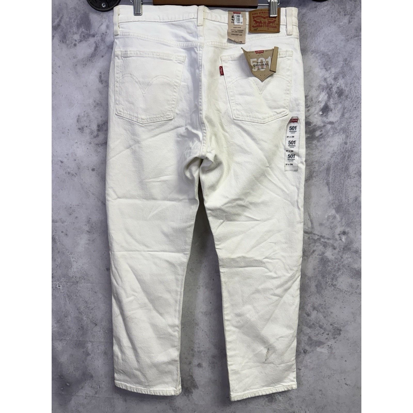 Levi's Levis 501 Jeans Womens 31x26 Straight High Waist Cropped New Size 31" - 2 Thumbnail