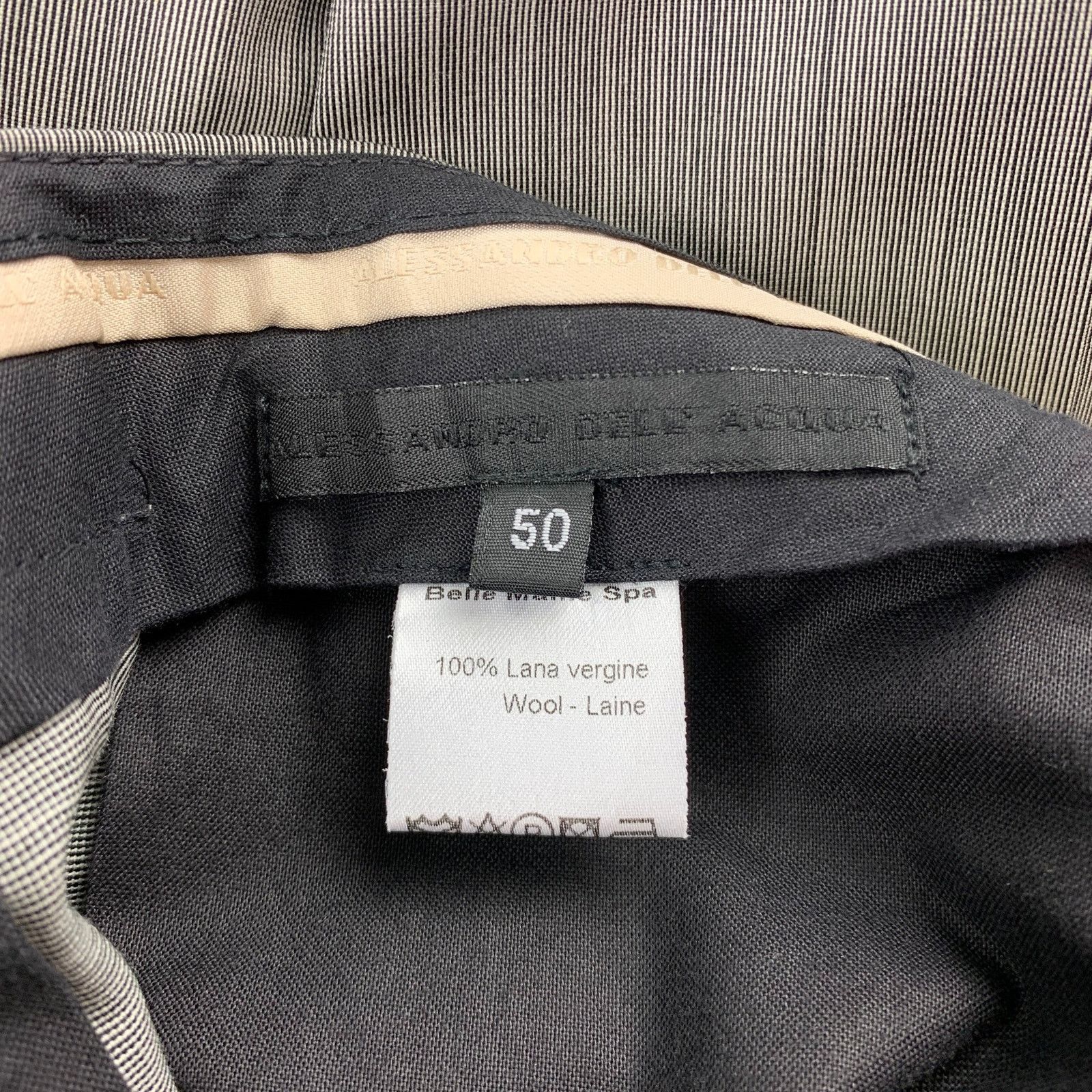 Alessandro Dell'acqua ALLESANDRO DELL' ACQUA Size 34 Grey Lana Wool Dress Pants Size US 34 / EU 50 - 4 Thumbnail