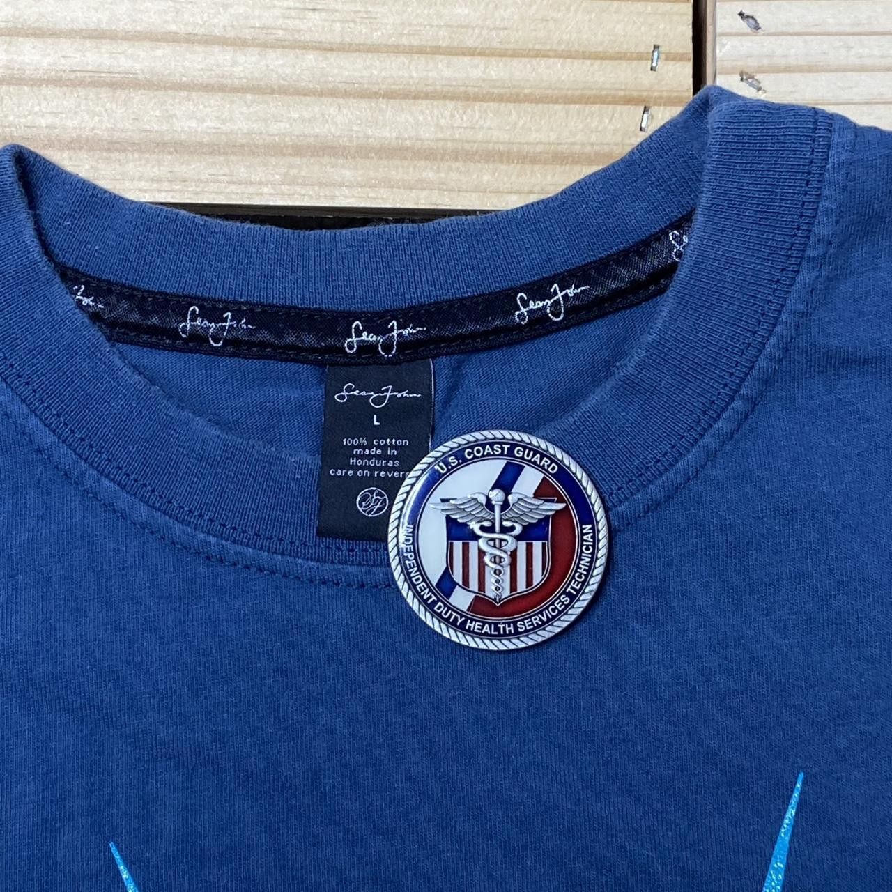 Sean John Vintage Sean John Navy Blue Hip Hop Tee Size Large Size US L / EU 52-54 / 3 - 3 Thumbnail