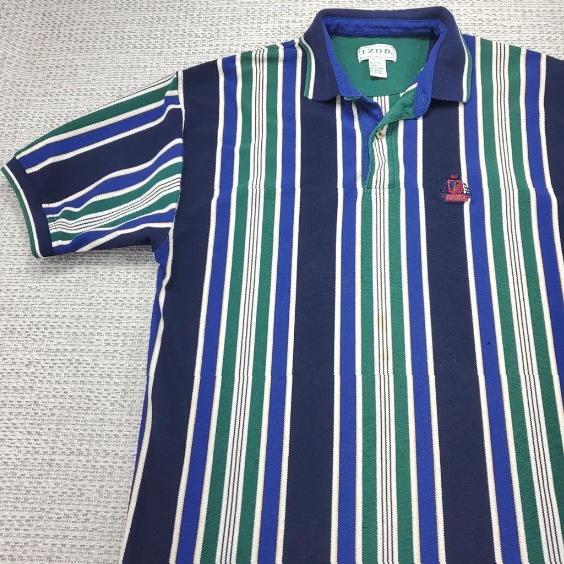 Izod VINTAGE IZOD Polo Shirt Mens L Striped Preppy Casual Shirt Golf Size US L / EU 52-54 / 3 - 3 Thumbnail