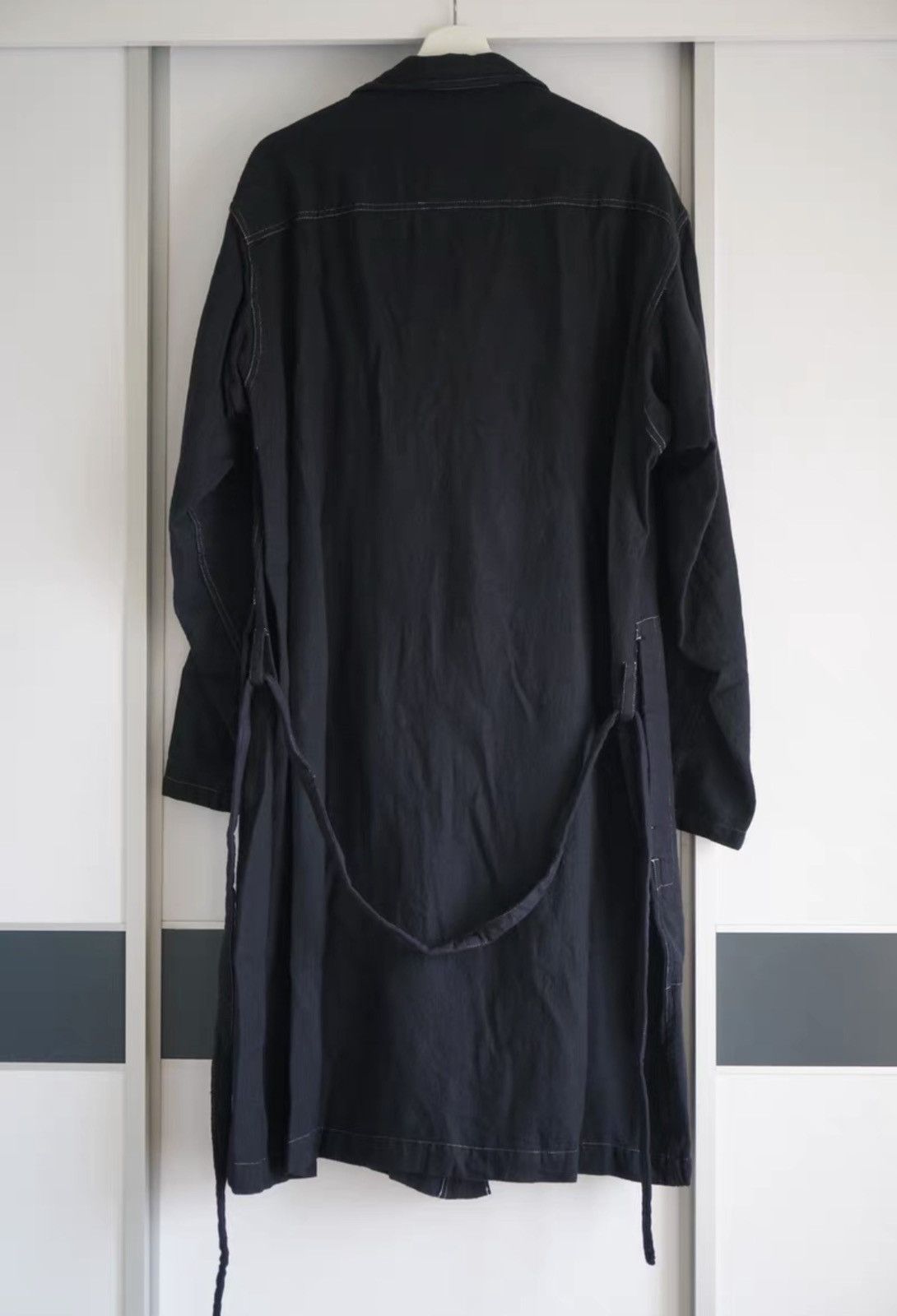 Yohji Yamamoto Yohji Yamamoto 17AW Stitch Detail Belted Wool Coat K4 Size US XL / EU 56 / 4 - 3 Thumbnail
