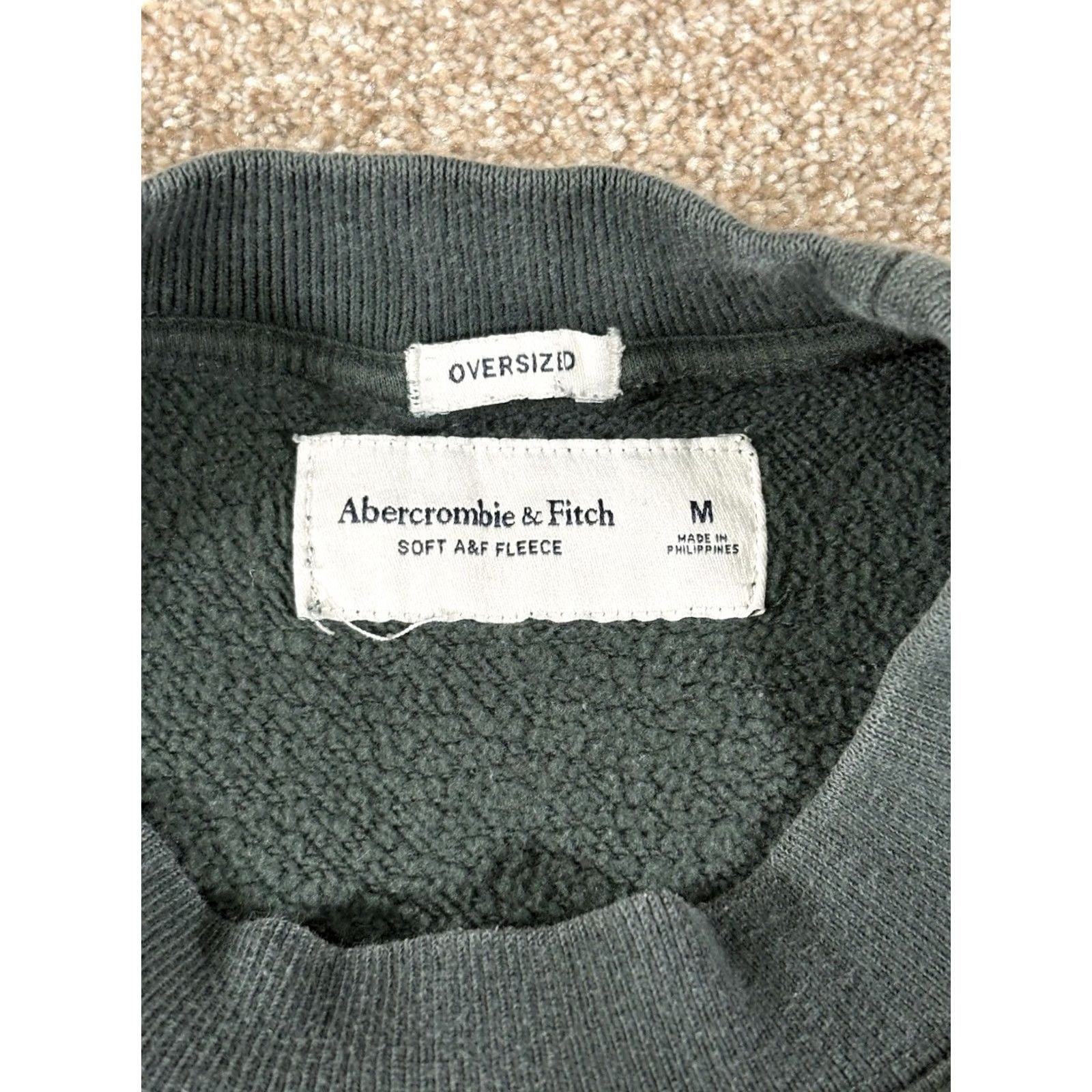 Abercrombie & Fitch VINTAGE Abercrombie & Fitch Sweatshirt Crewneck Men's M Green 90s Pullover Heavyweight Brooklyn NY Oversized Crewneck Sweatshirt Size US M / EU 48-50 / 2 - 4 Thumbnail