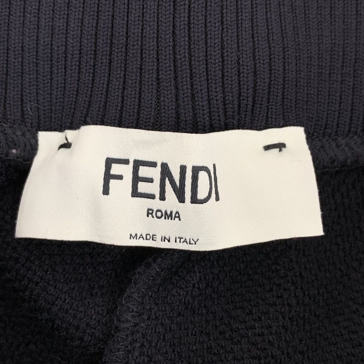 Fendi Fendi Black Side Logo Cotton Cuffed Casual Sweatpants K26WX Size 26" / US 2 / IT 38 - 6 Thumbnail