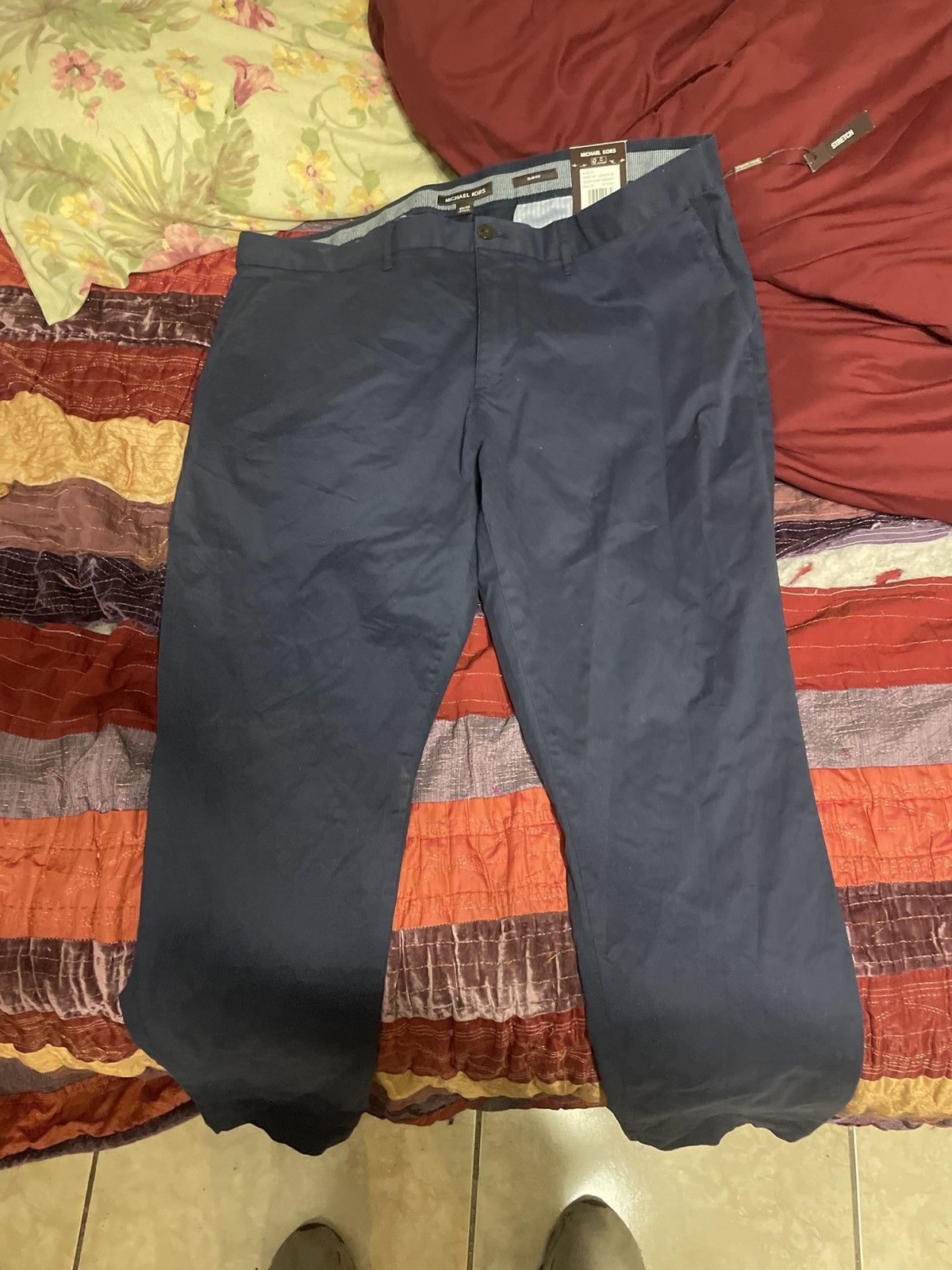 Michael Kors Dark Blue Micheal Kors Slim Fit Stretch Casual Pants Size US 40 / EU 56 - 1 Thumbnail