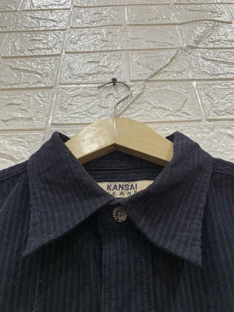 Kansai Yamamoto Vintage kansai jeans double pocket black corduroy shirt Size US M / EU 48-50 / 2 - 3 Thumbnail