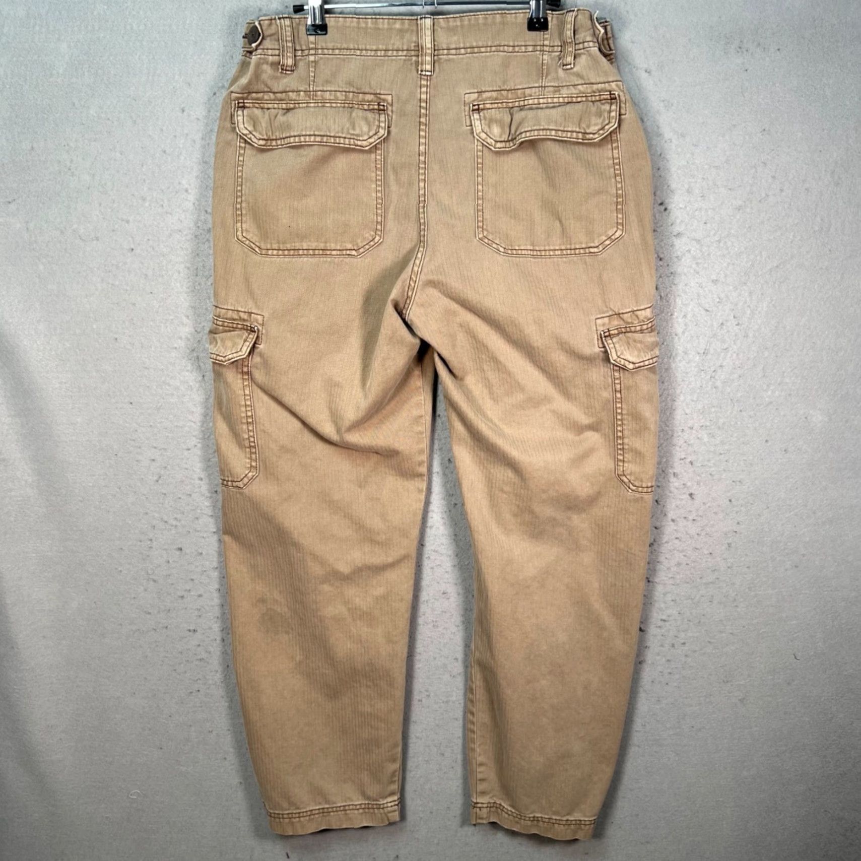 Cotton On Cotton On Mens Cargo Pants Beige 34 Regular Straight Leg 28in Inseam Cotton Canvas Pockets Cargo Front Flat Front Vintage No Mens Pants Size US 34 / EU 50 - 2 Thumbnail