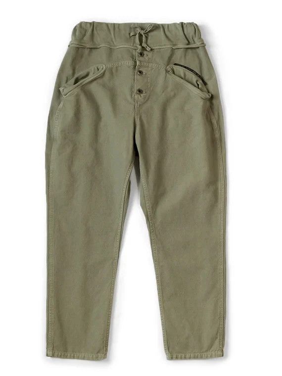 image of Kapital 11.5Oz Canvas Sarouel Nouvelle Pants in Olive, Men's (Size 36)