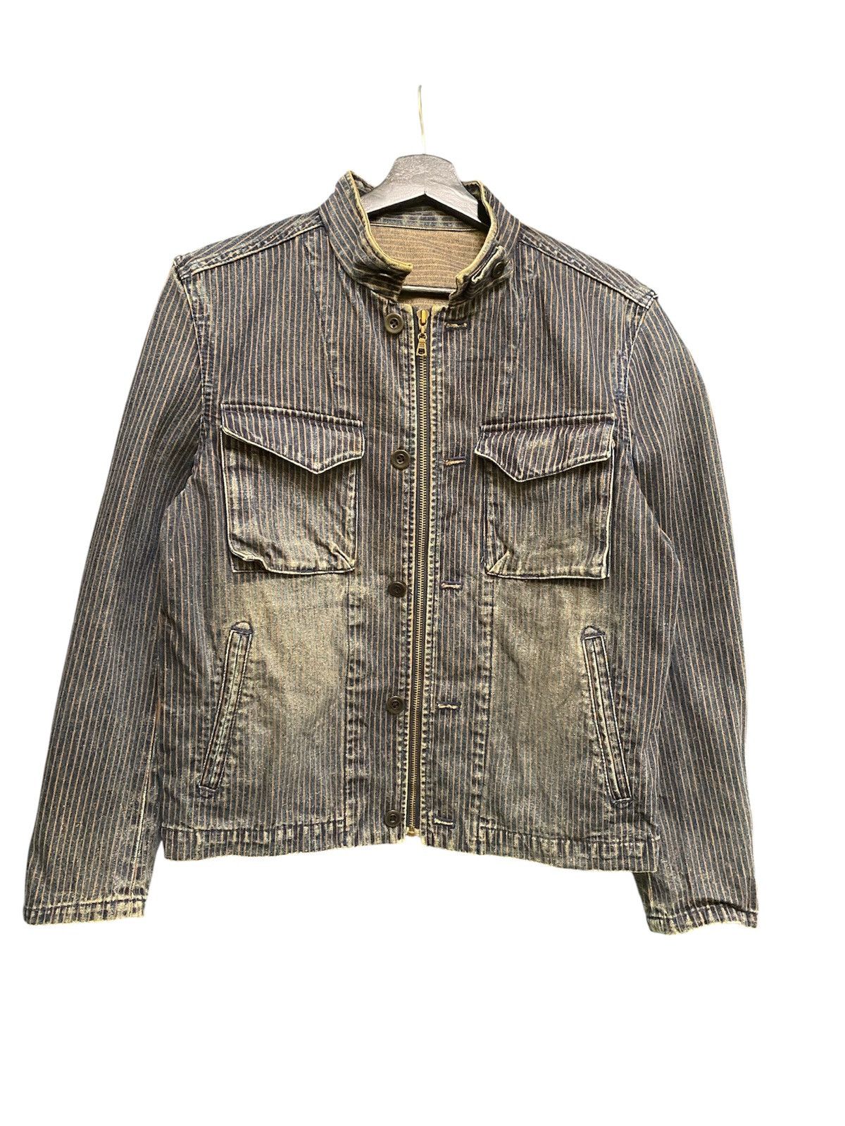 Comme Ca Ism VINTAGE COMME CA ISM INDIGO STRIPE DENIM JACKET Size US M / EU 48-50 / 2 - 1 Thumbnail
