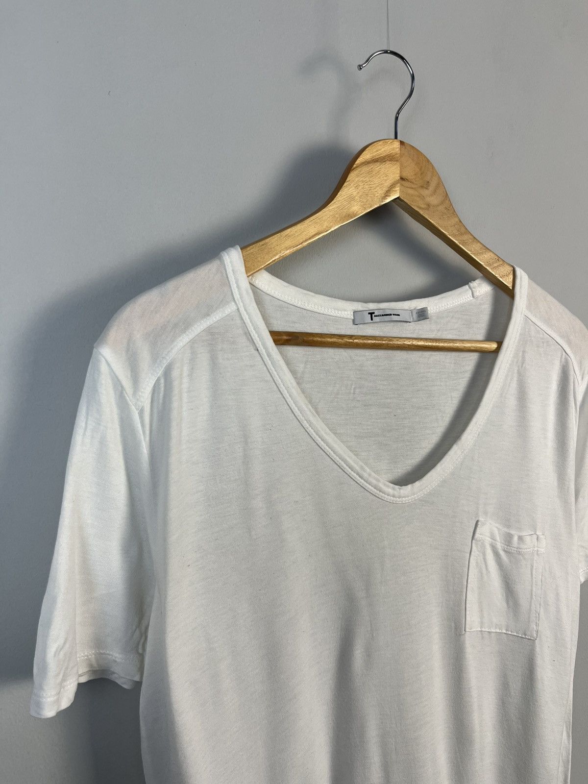 Alexander Wang Alexander Wang Basic Cotton V-neck Tee Shirt Size US S / EU 44-46 / 1 - 2 Thumbnail