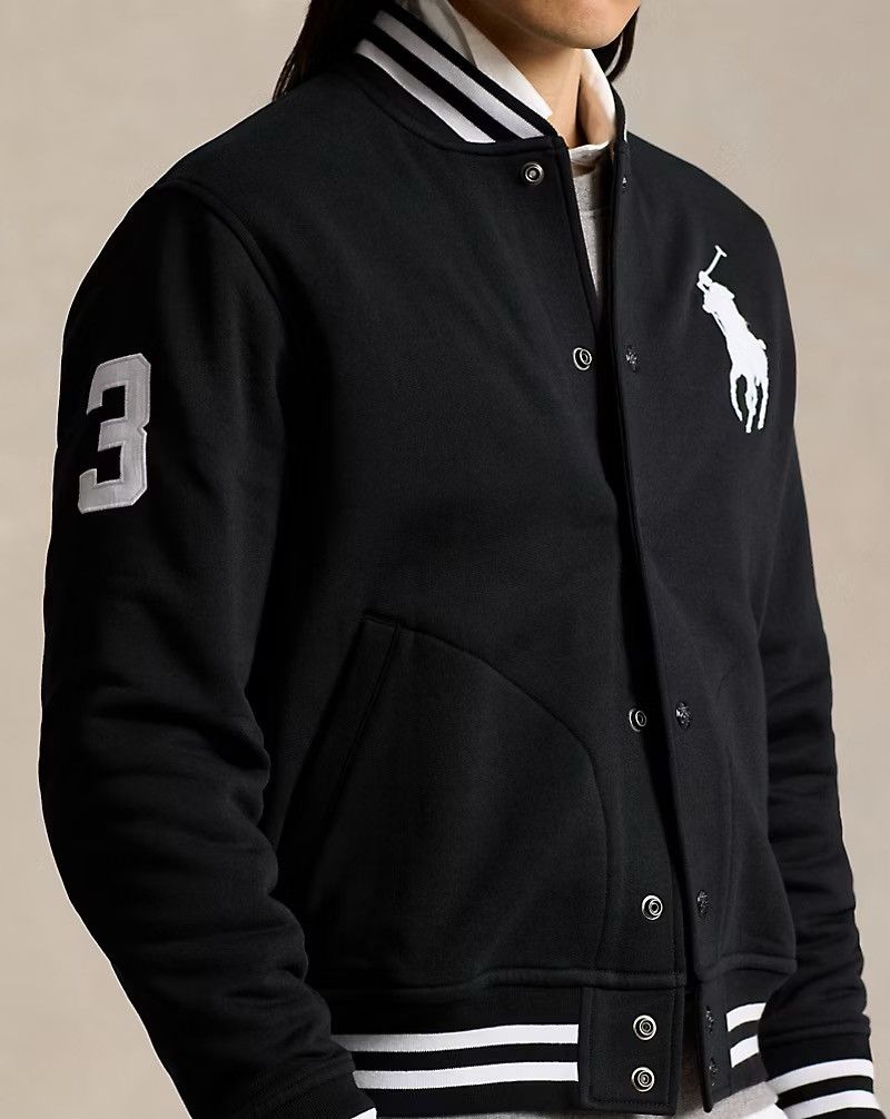 Polo Ralph Lauren Polo Ralph Lauren Big Pony Fleece Baseball Jacket Black XL Size US XL / EU 56 / 4 - 4 Thumbnail