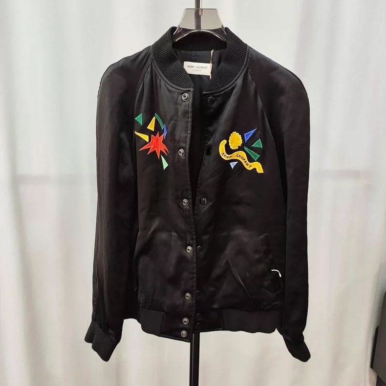 Saint Laurent Paris Saint Laurent Paris Saint Laurent Black Fiber Jacket with Size US M / EU 48-50 / 2 - 1 Thumbnail