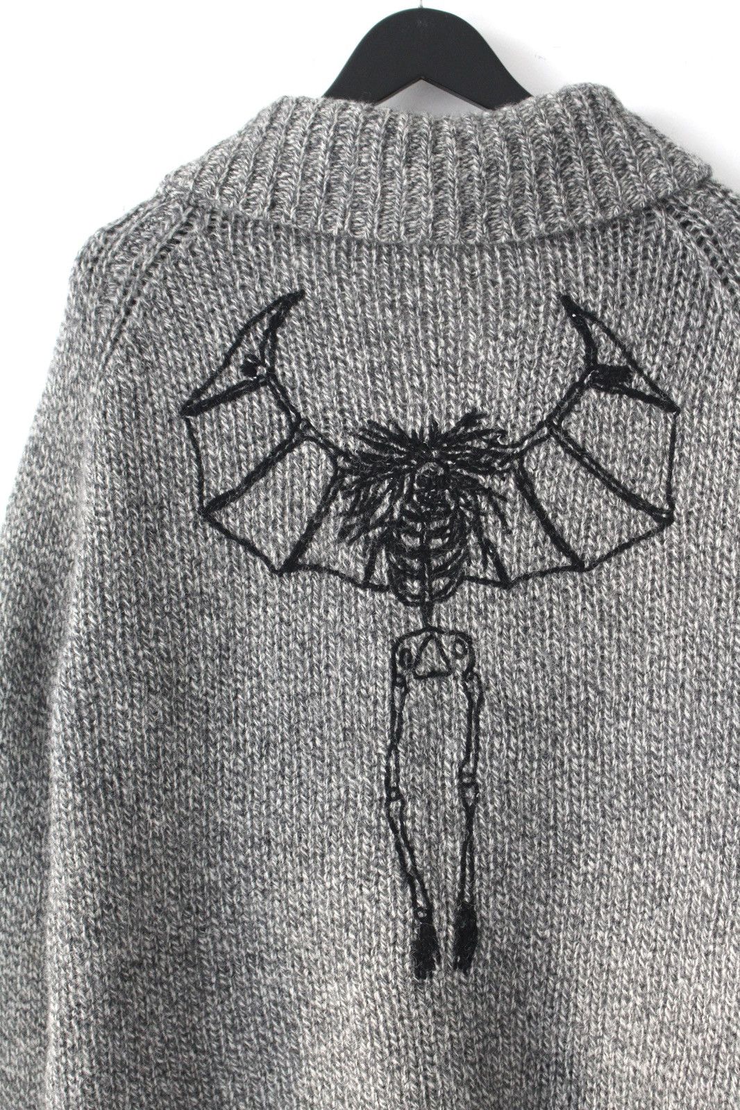 Japanese Brand 2000S JAPANESE MADE EMBROIDERED SHAWL-COLLAR KNIT CARDIGAN Size US L / EU 52-54 / 3 - 3 Thumbnail