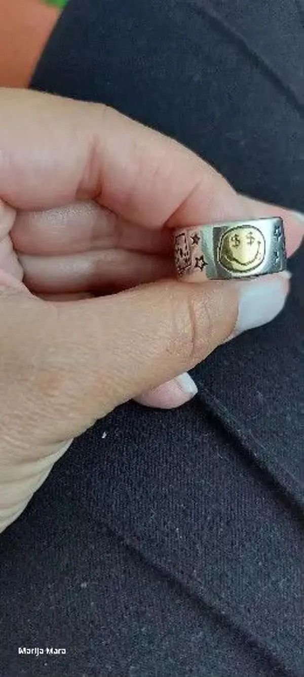 Jewelry Personality Smile Face Poker Dice Design Vintage Thai Silver Size ONE SIZE - 7 Thumbnail