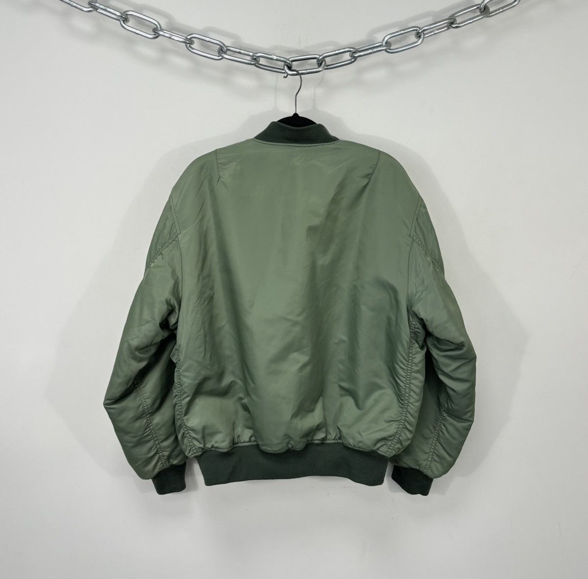 Vintage Vintage MA-1 Olive Green Reversible Flight Bomber Jacket Size US M / EU 48-50 / 2 - 2 Thumbnail