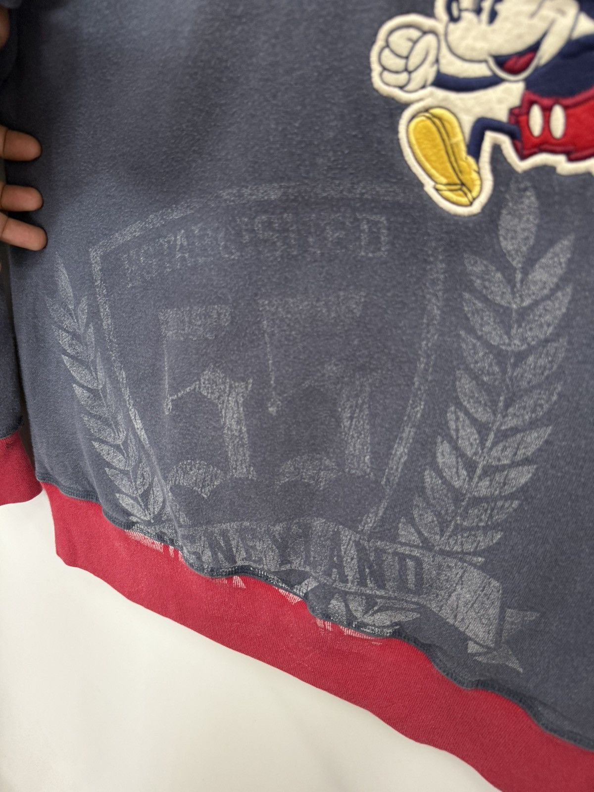 Disney × Mickey Mouse × Vintage 🔥 Vintage Mickey Multipatch by Disney Park Sweat Hoodie - L Size US XXL / EU 58 / 5 - 13 Thumbnail