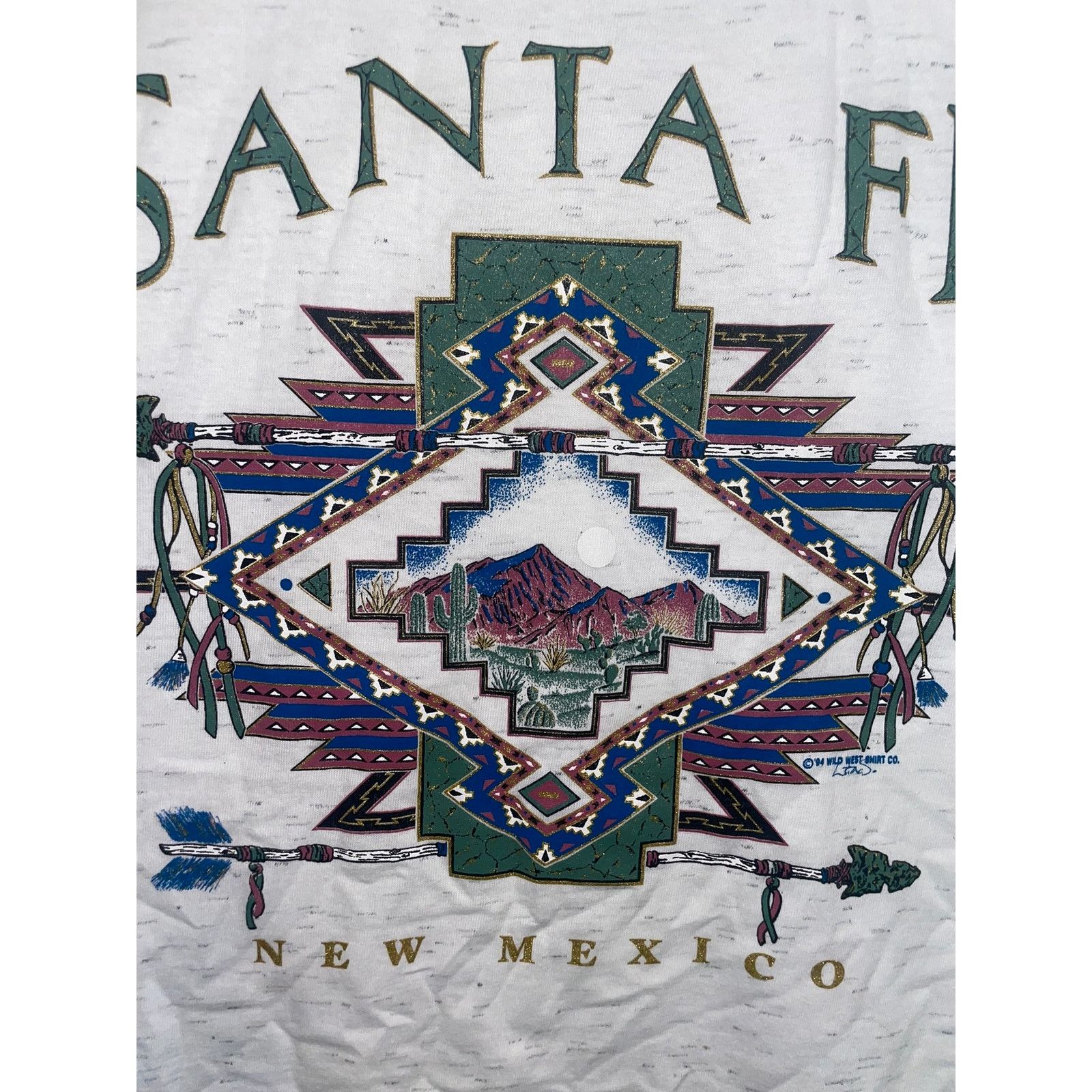 Vintage Vintage Santa Fe New Mexico Nature White Speckled Shirt Size US L / EU 52-54 / 3 - 2 Thumbnail
