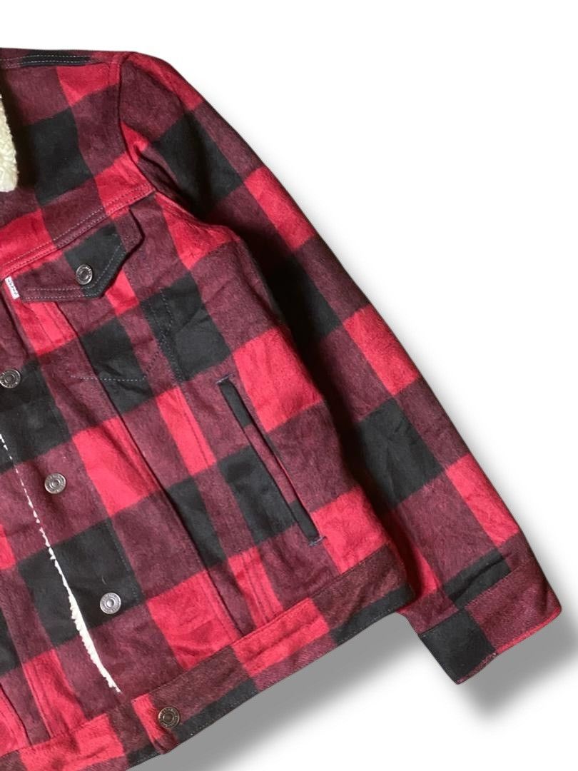 Levi's Levis Strauss & Co. Plaid Sherpa Jacket (146) Size US XXS / EU 40 - 7 Thumbnail