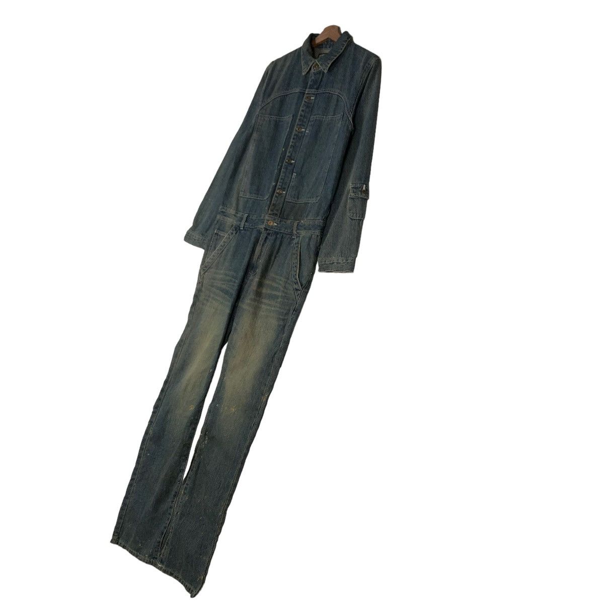 Blue Blue Japan 🔥VINTAGE DENIM WORK COVERALL BLUE BLUE JAPAN SISOKO Size US 34 / EU 50 - 2 Thumbnail